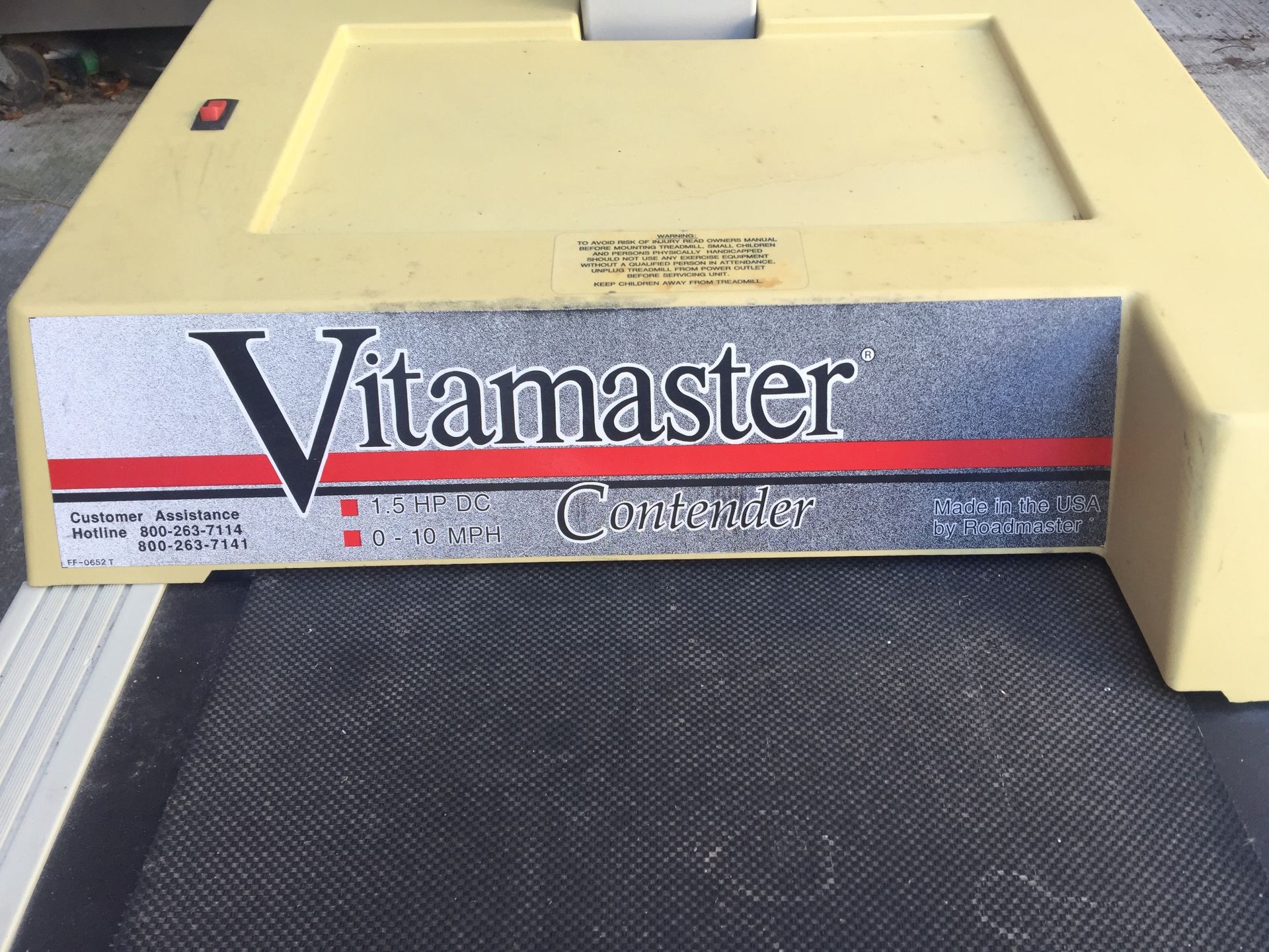 VITAMASTER CONTENDER W/ PROGRAMMABLE SPEED, 1.5HP DC, 0 - 10MPH, MADE IN USA - Image 3 of 4