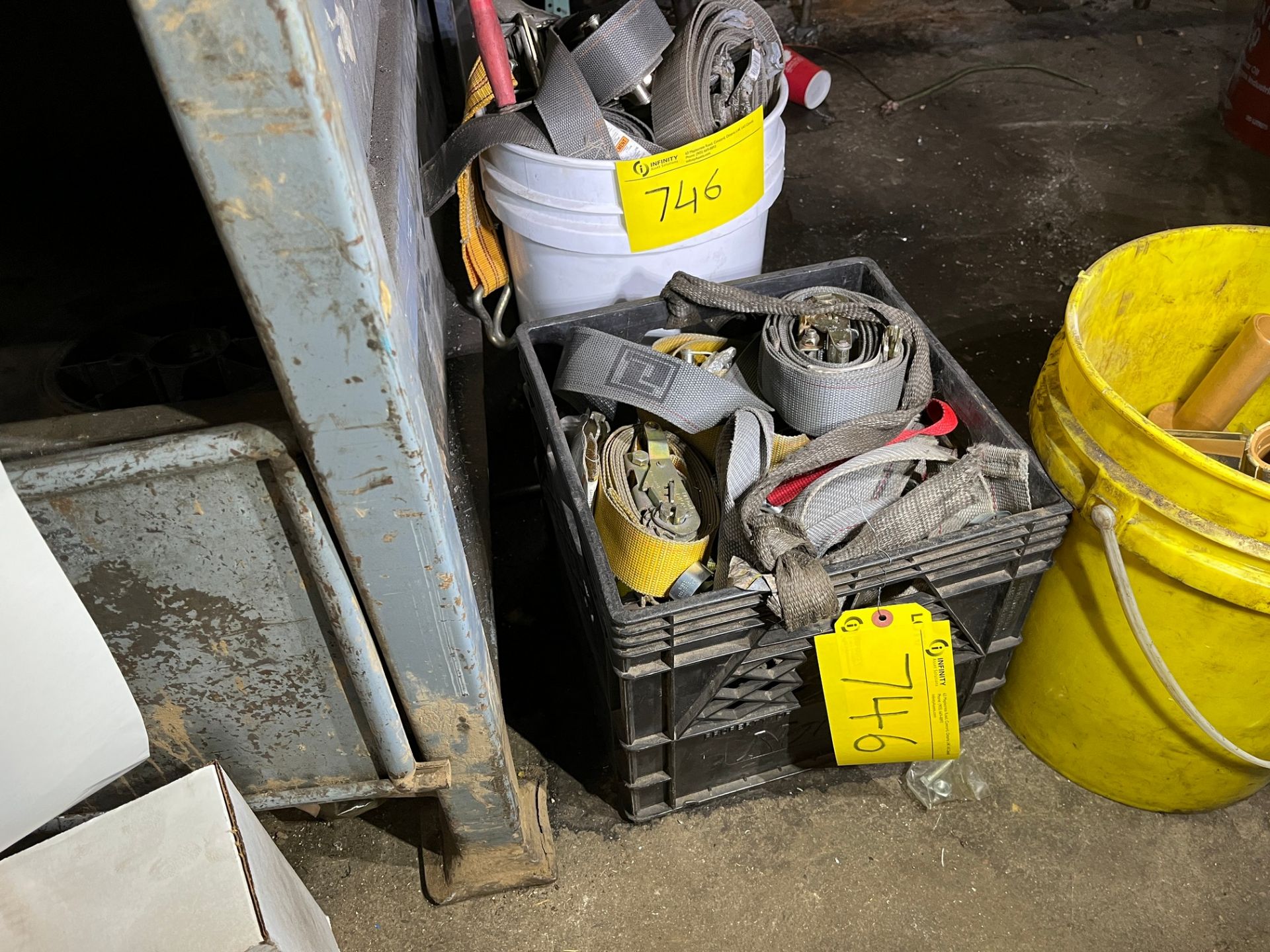 LOT (2) CONTAINERS OF RATCHET STRAPS