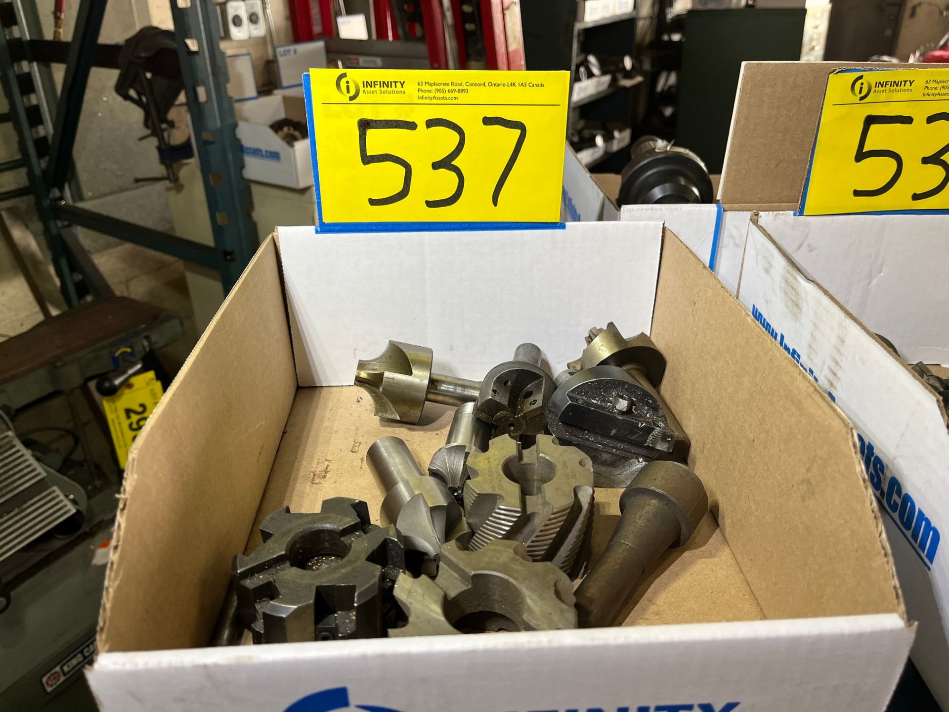 BOX OF FACE CUTTERS, RADIAL STRIPPER