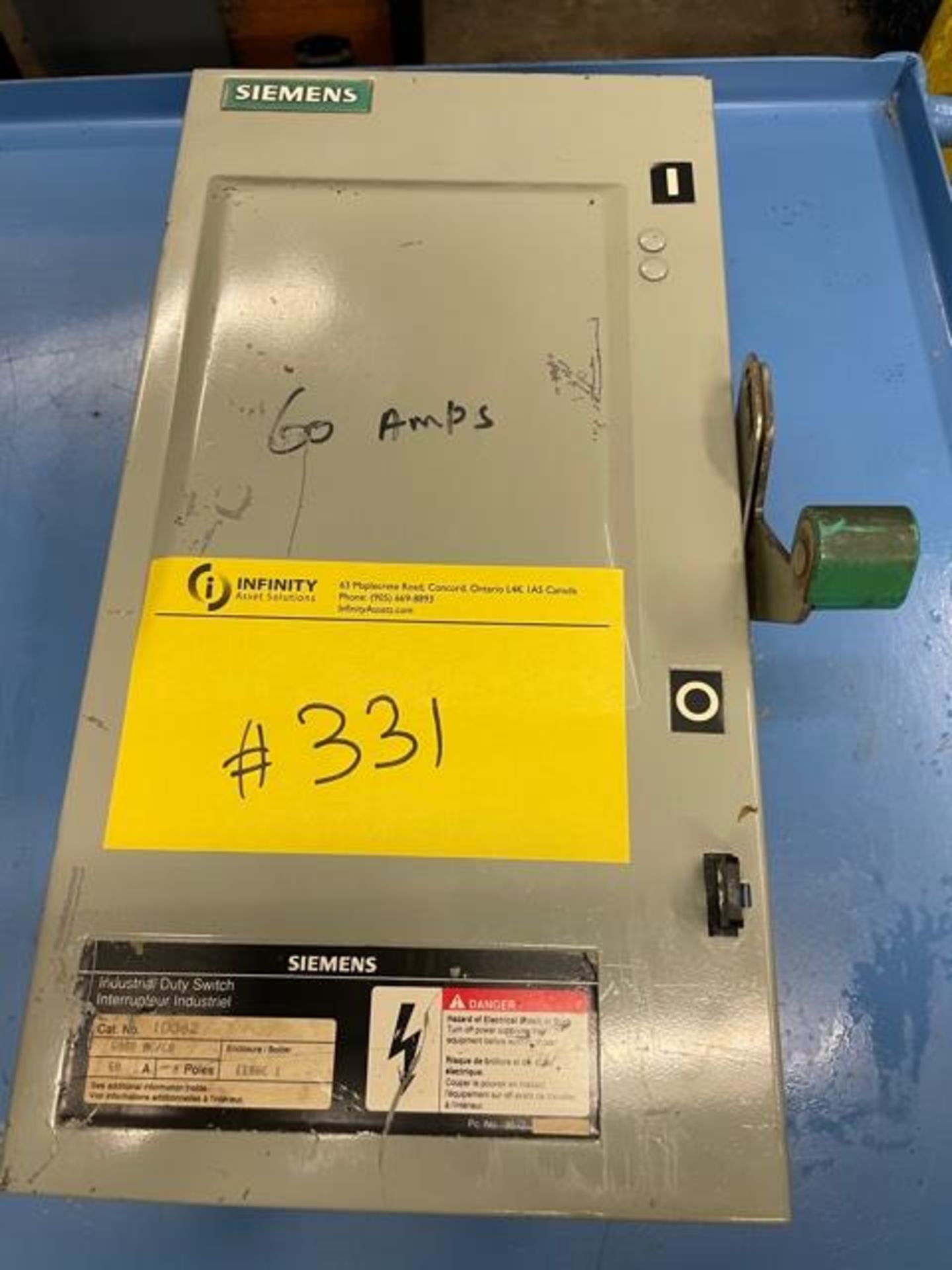 Industrial Disconnect switch, 600 Volts - 60 Amps