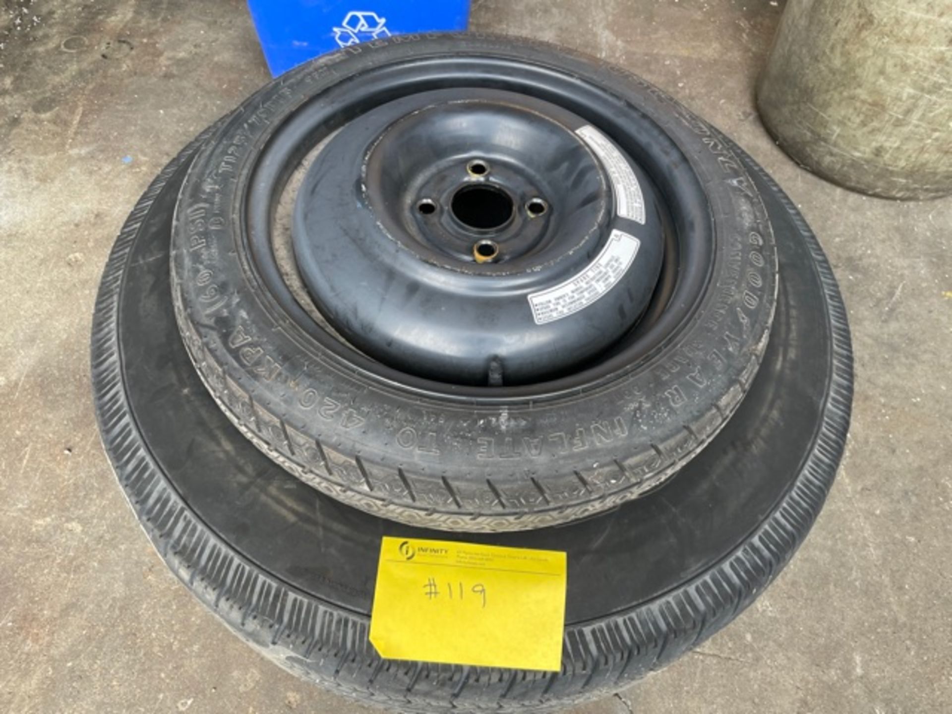 GMC Pick up truck spare tire with Rim & Honda civic spare tire with Rim
