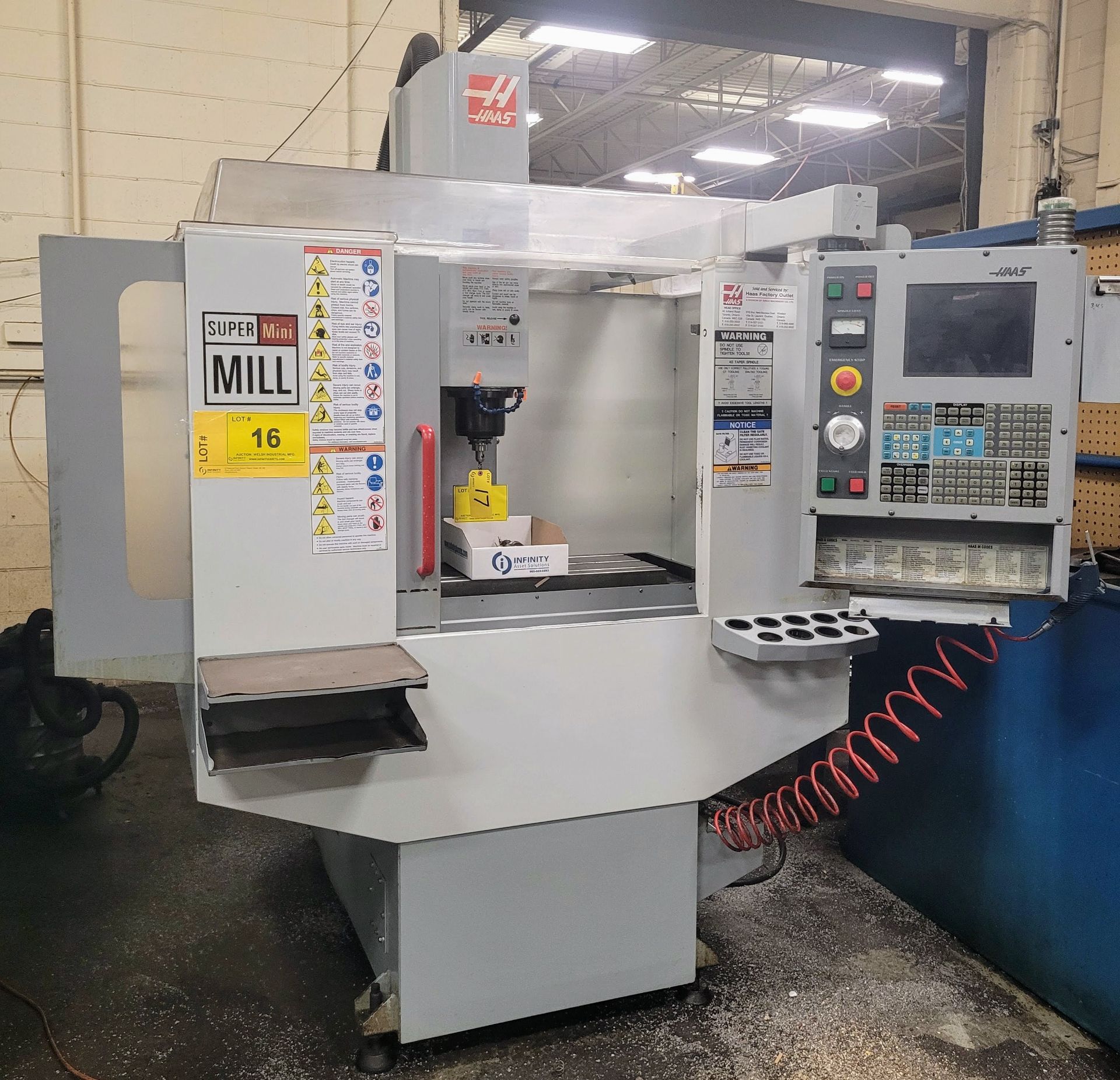 2004 HAAS SUPER MINIMILL CNC VERTICAL MACHINING CENTER, CNC CONTROL, CAT40, 10,000 RPM, 12” X 29” - Image 11 of 11