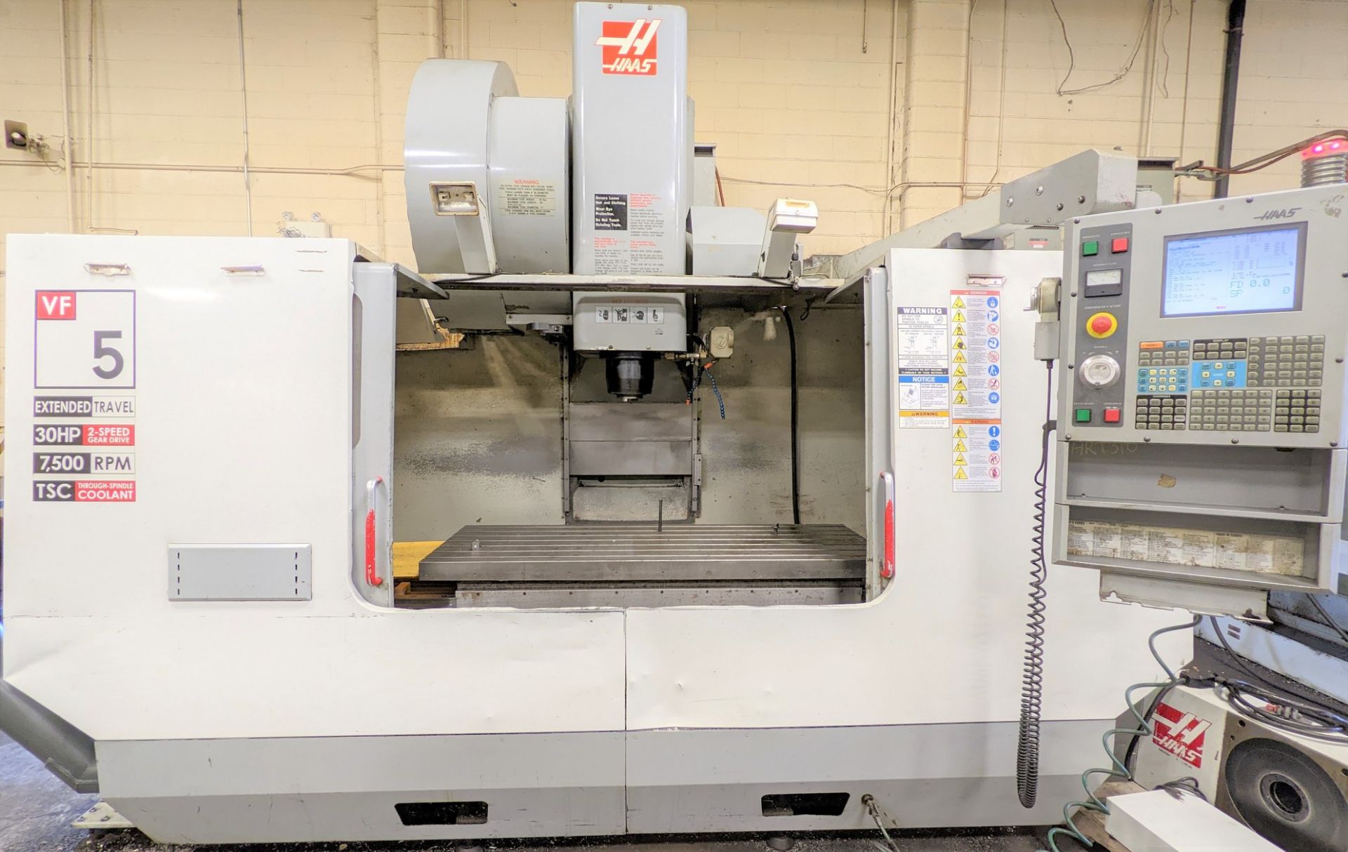 2004 HAAS VF-5/50XT CNC VERTICAL MACHINING CENTER, CNC CONTROL, TRAVELS: X-60”, Y-26”, Z-25”, CAT50, - Image 2 of 16