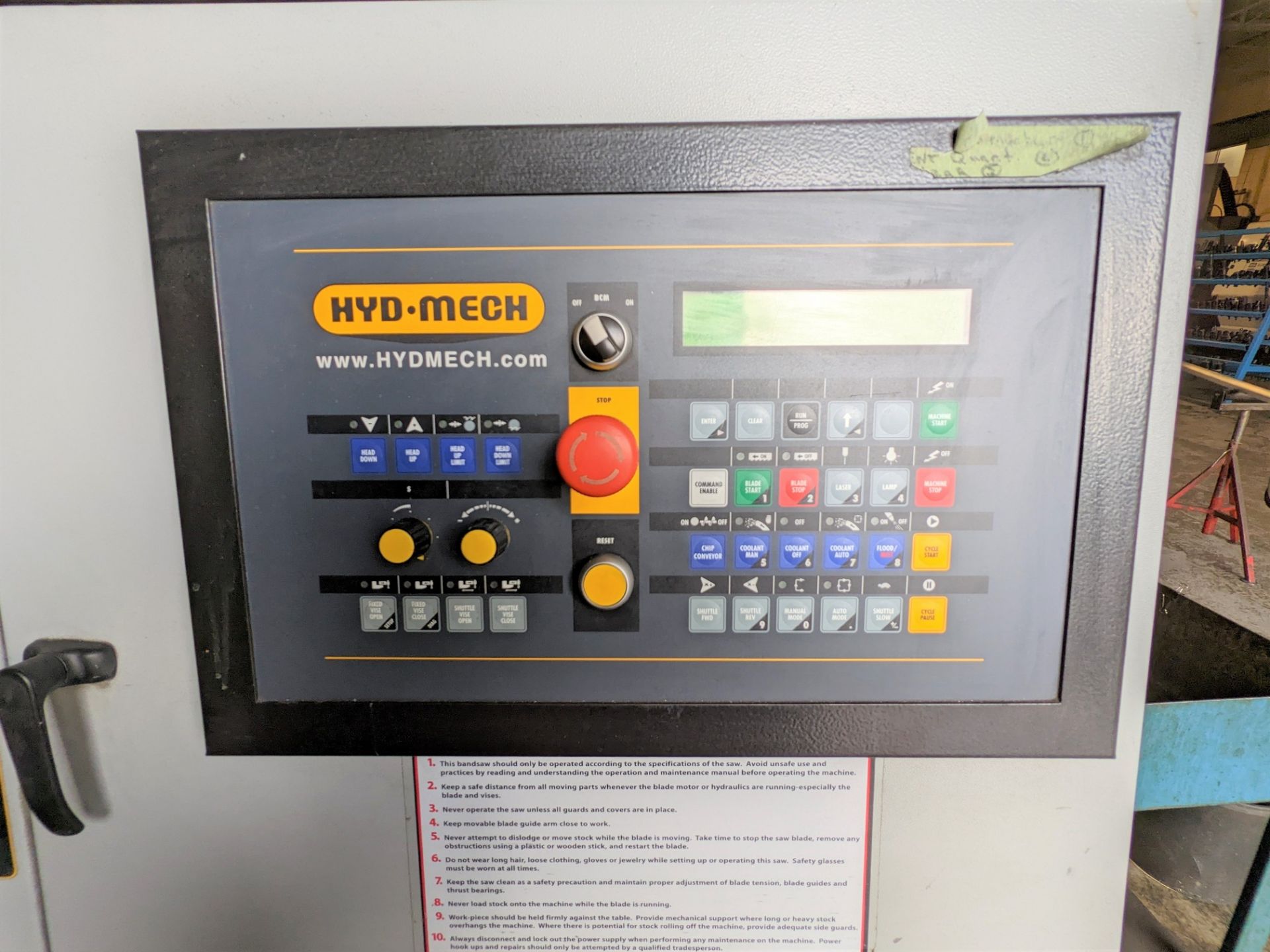 HYD-MECH H10A AUTOMATIC HORIZONTAL BANDSAW, PLC CONTROLS, AUTOMATIC BUNDLING ATTACHMENT, 240V/3/ - Image 5 of 11