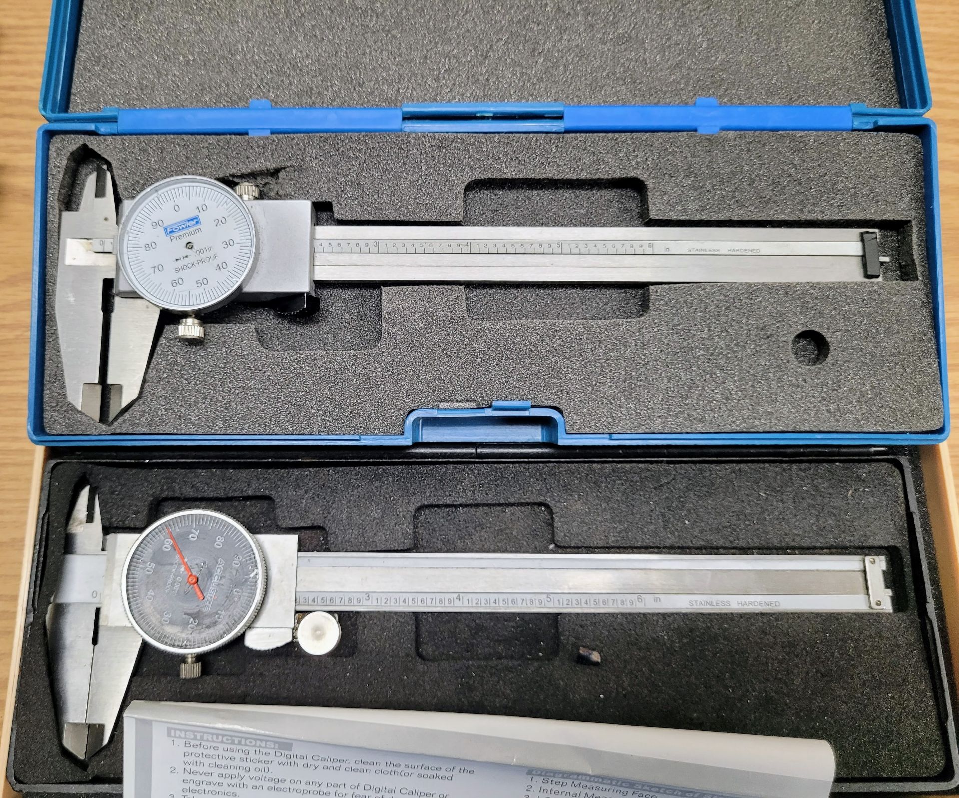LOT OF (2) DIAL / (2) DIGITAL VERNIERS INCLUDING INSIZE, STM, ACCUSIZE, FOWLER, (3) 6", (1) 12" - Image 3 of 3