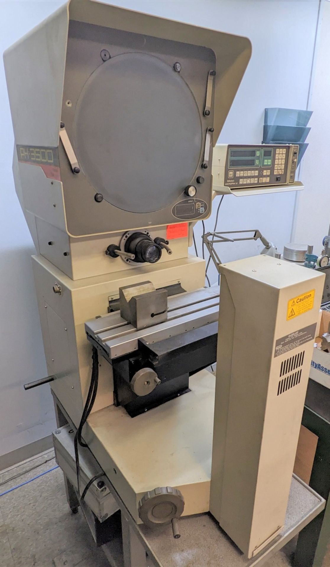 MITUTOYO PH-3500 OPTICAL COMPARATOR, 2-AXIS DRO, S/N 760132 - Image 2 of 4