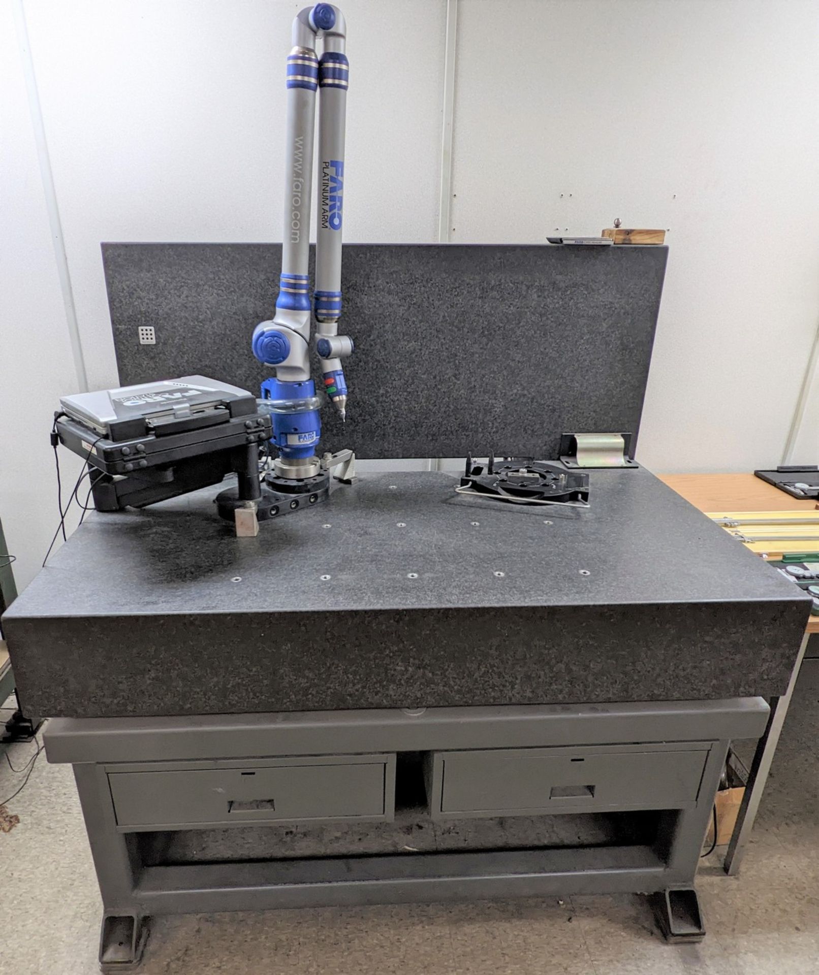 2012 FARO P08 PORTABLE CMM PLATINUM ARM W/ CONTROL STATION, .025 ACCURACY, 54” X 30” GRANITE SURFACE - Image 2 of 12