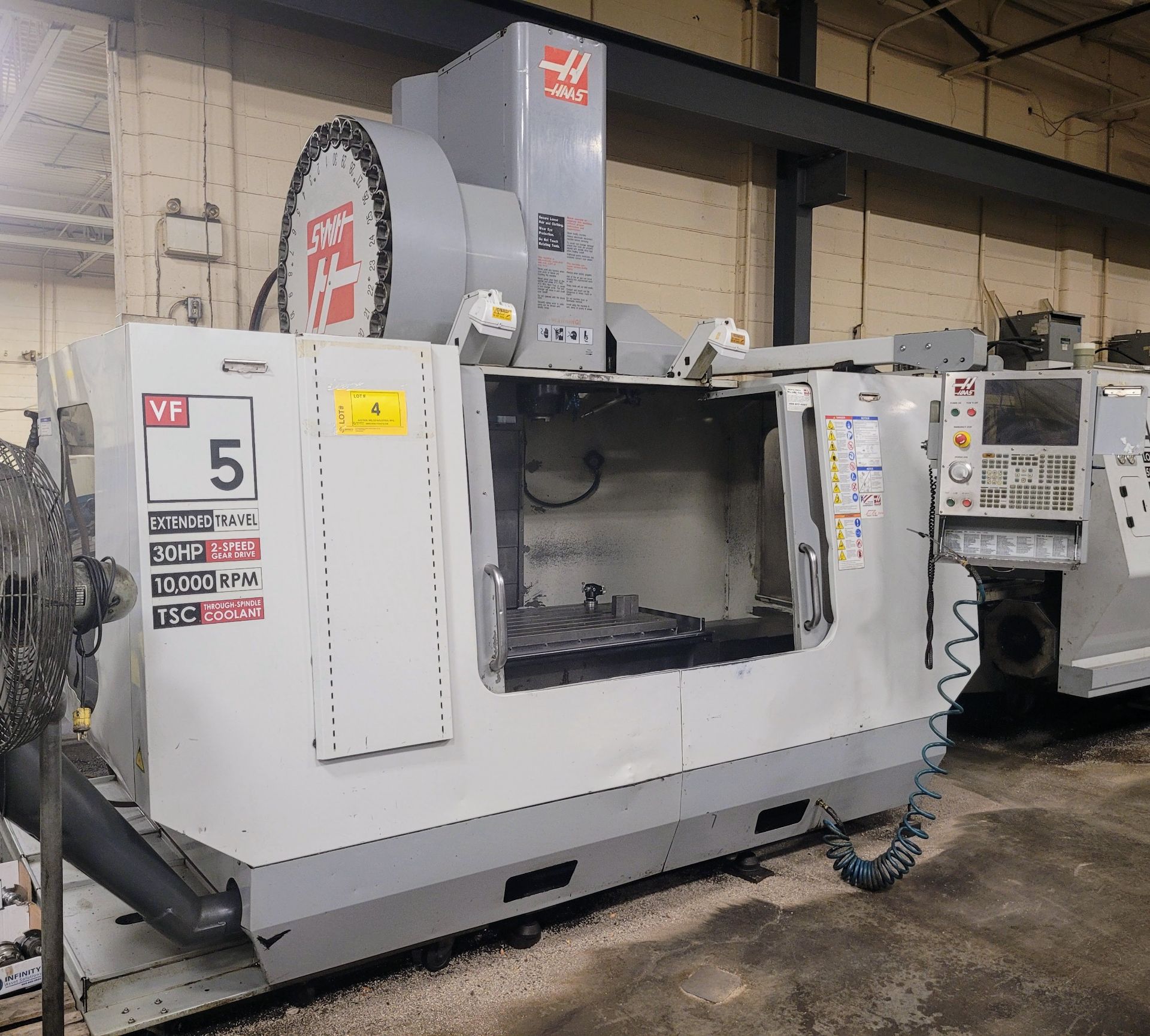 2007 HAAS VF-5/50XT CNC VERTICAL MACHINING CENTER, CNC CONTROL, TRAVELS: X-60”, Y-26”, Z-25”, CAT50, - Image 14 of 15