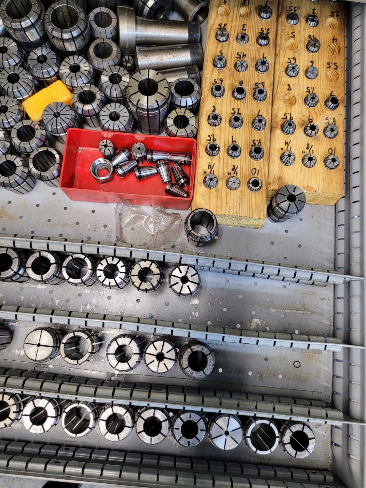 CONTENTS OF (1) TOOL CABINET DRAWER INCLUDING COLLET SETS, ETC. (NO DRAWERS) - Image 3 of 3