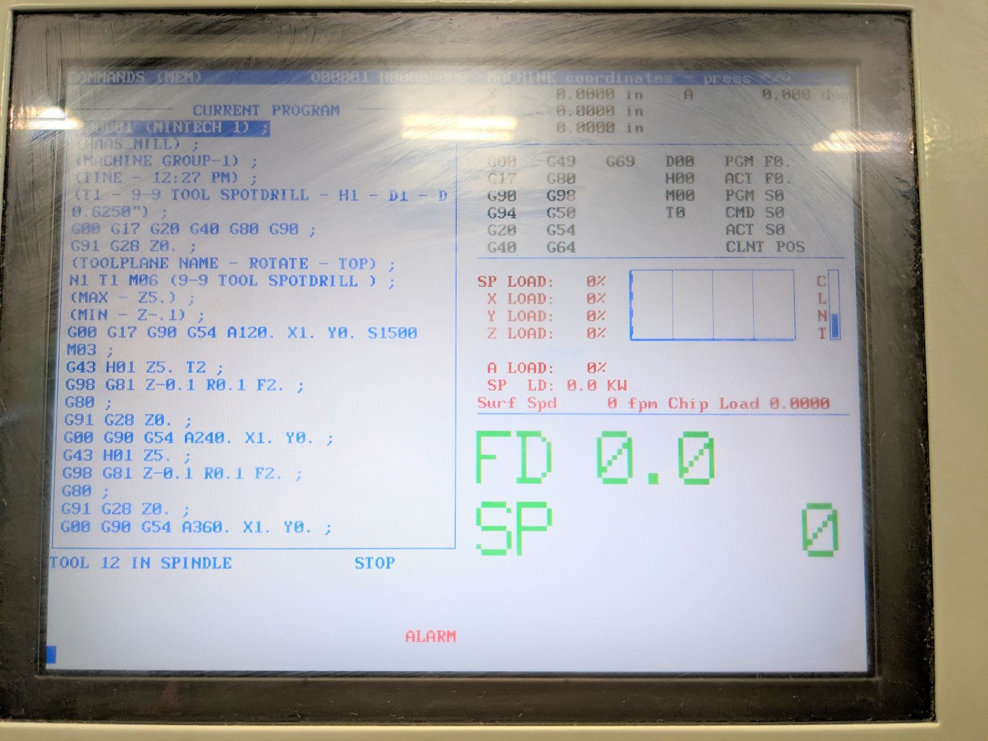 2004 HAAS VF-5/50XT CNC VERTICAL MACHINING CENTER, CNC CONTROL, TRAVELS: X-60”, Y-26”, Z-25”, CAT50, - Image 11 of 16