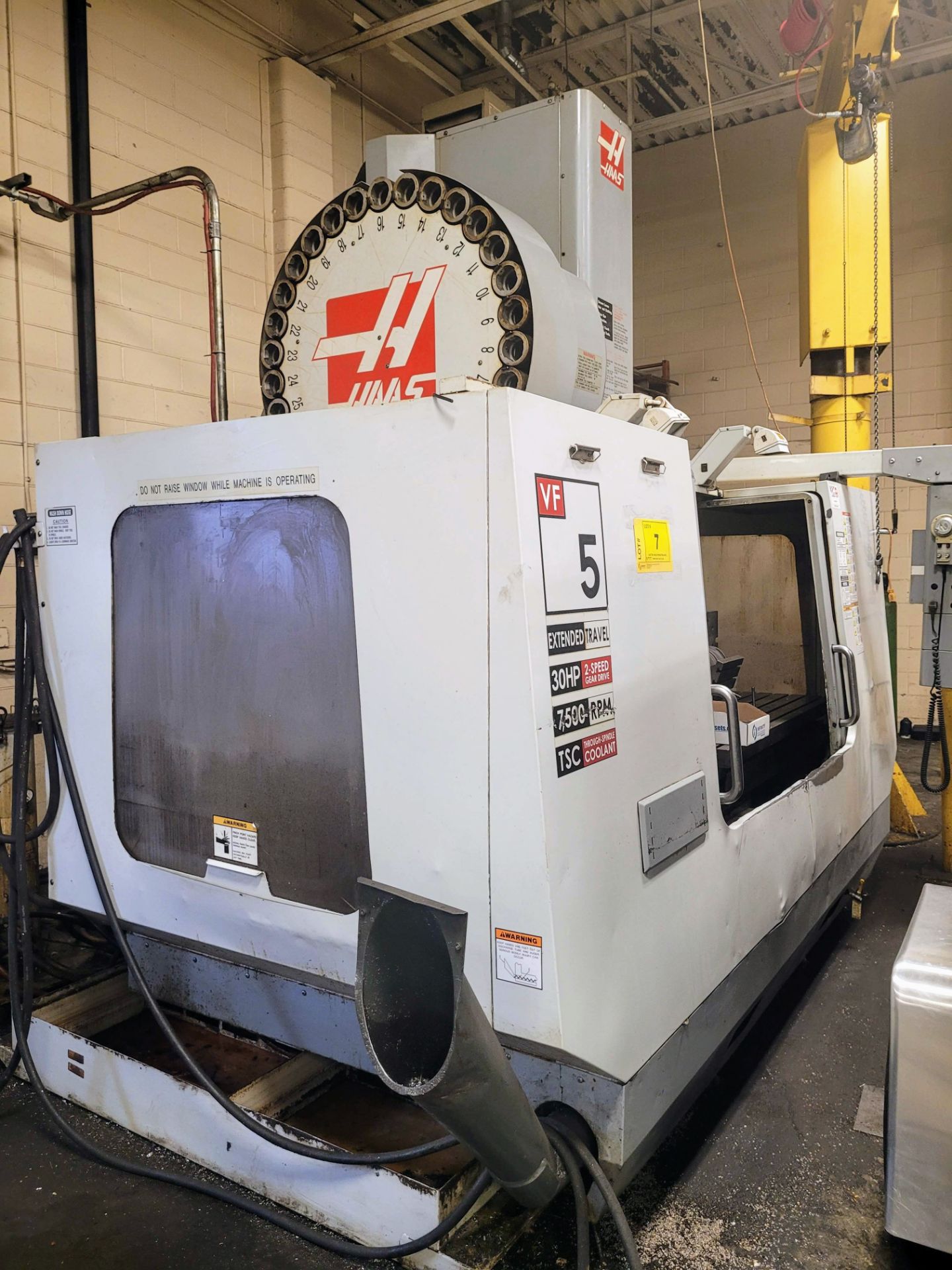 2005 HAAS VF-5/50XT CNC VERTICAL MACHINING CENTER, CNC CONTROL, TRAVELS: X-60”, Y-26”, Z-25”, CAT50, - Image 14 of 15