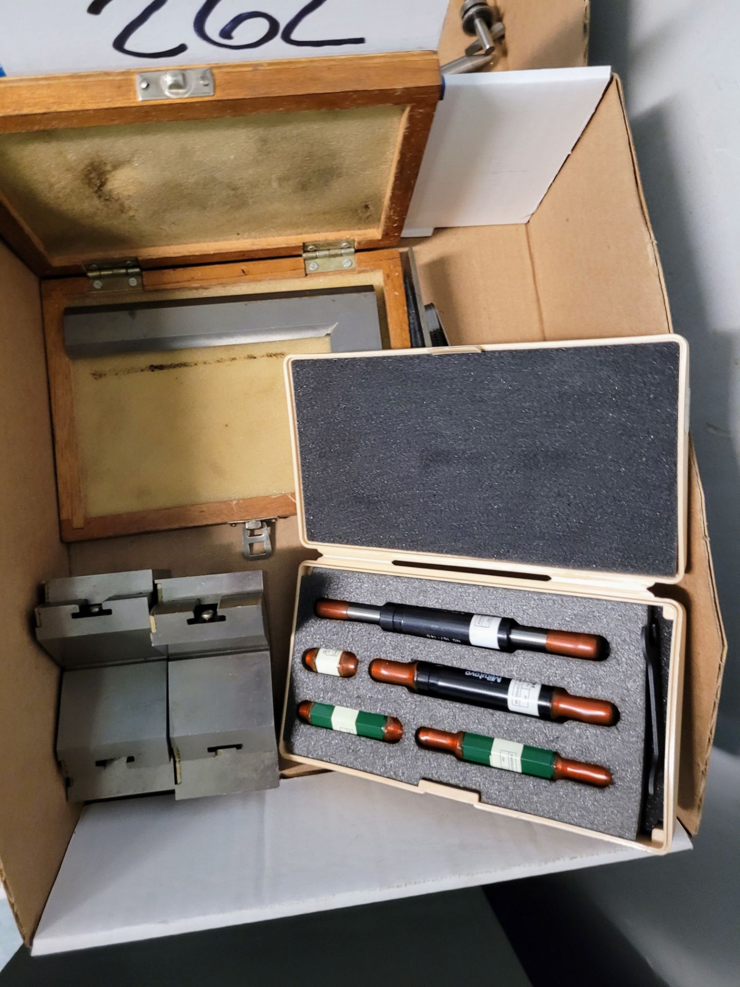 LOT OF (4) BOXES OF TEST & MEASUREMENT GAUGES, VERNIER, RIGHT ANGLE BLOCK, TELESCOPING GAUGES, - Image 5 of 5