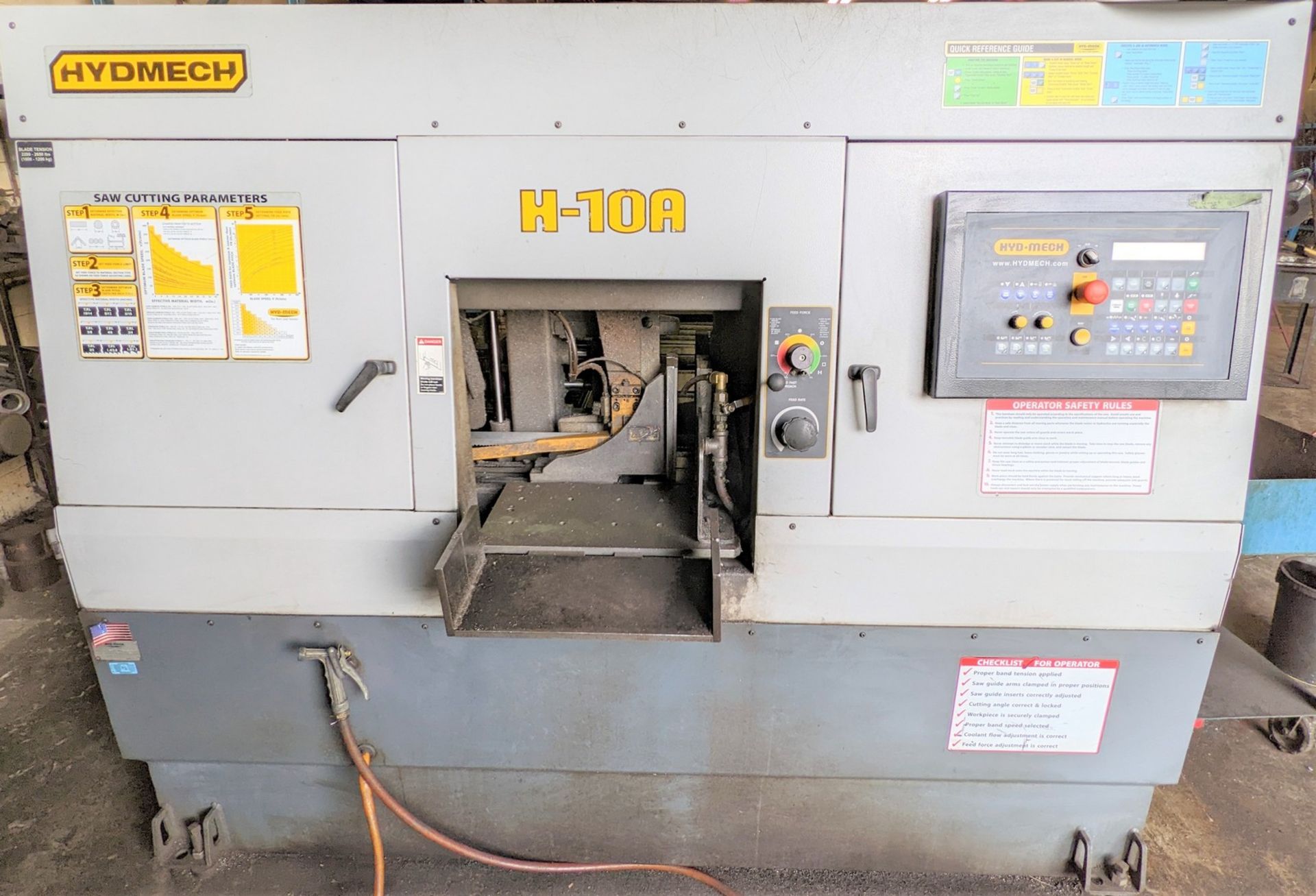 HYD-MECH H10A AUTOMATIC HORIZONTAL BANDSAW, PLC CONTROLS, AUTOMATIC BUNDLING ATTACHMENT, 240V/3/ - Image 2 of 11