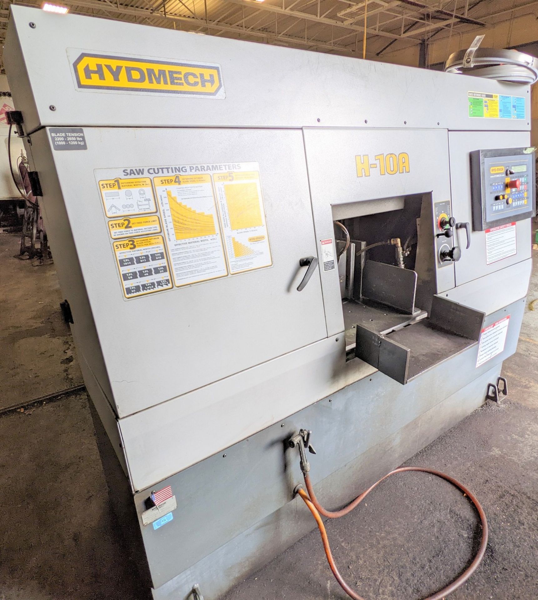 HYD-MECH H10A AUTOMATIC HORIZONTAL BANDSAW, PLC CONTROLS, AUTOMATIC BUNDLING ATTACHMENT, 240V/3/ - Image 3 of 11