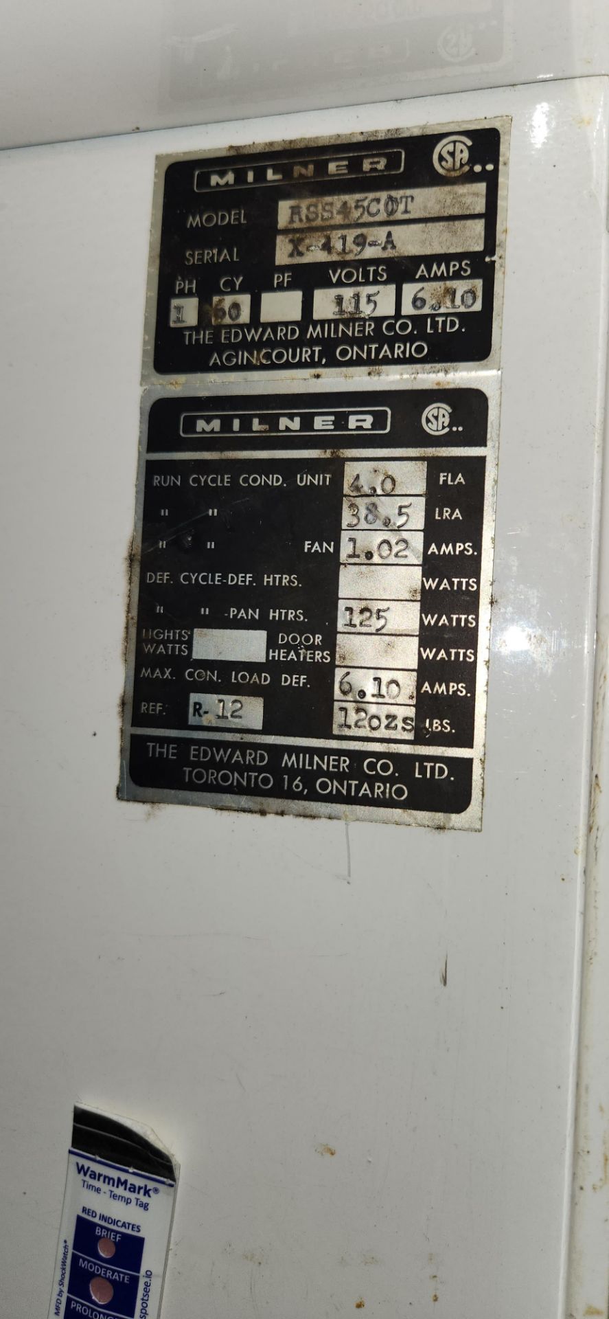 MILNER RSS45COT FRIDGE, APPROX. 54"W X 6'H X 30"D - Image 3 of 4