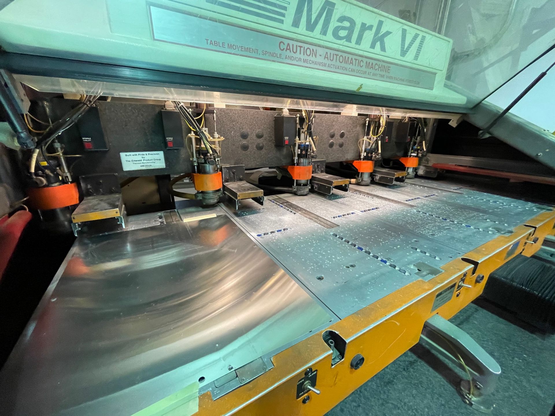 EXCELLON MARK VI-F230 CNC DRILLING MACHINE, 5 SPINDLE, SPEEDS TO 120,000 RPM, APPROX. 10,000 HOLES/ - Image 2 of 12