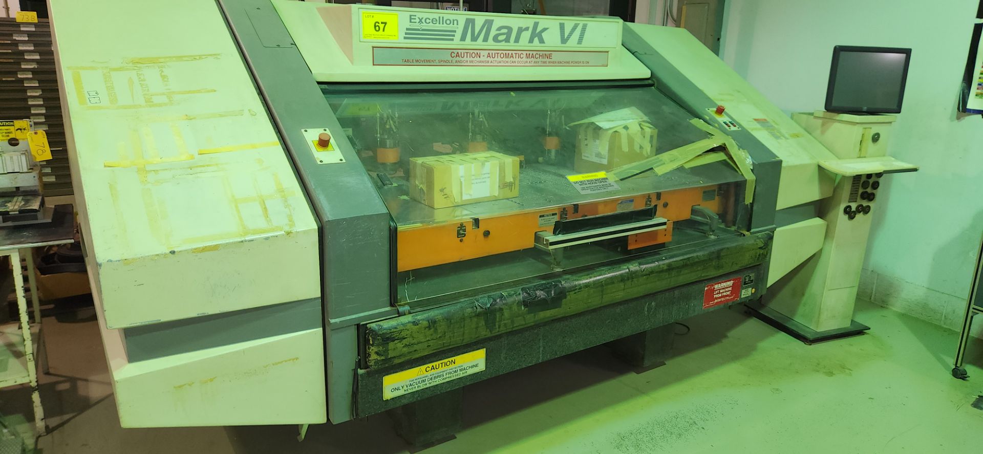 EXCELLON MARK VI-F230 CNC DRILLING MACHINE, 5 SPINDLE, SPEEDS TO 120,000 RPM, APPROX. 10,000 HOLES/ - Image 5 of 12