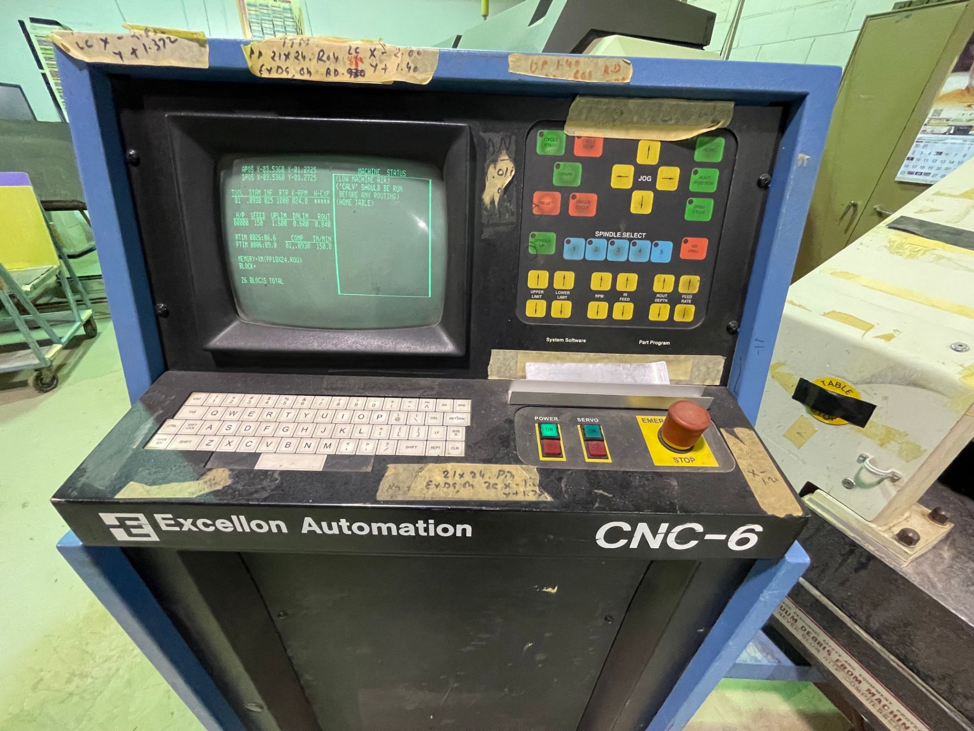 EXCELLON MARK V CNC DRILLING MACHINE, 4-SPINDLE DRILLING ROUTER, SPEEDS TO 120,000 RPM, APPROX. 10, - Image 2 of 21