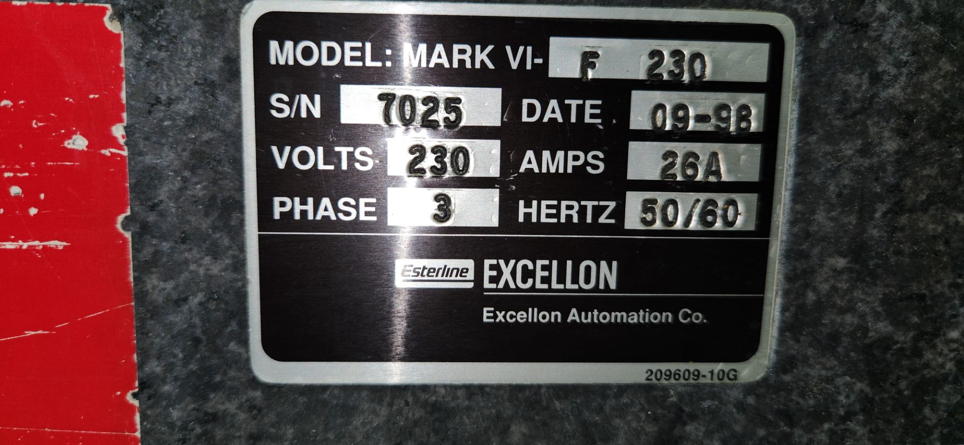 EXCELLON MARK VI-F230 CNC DRILLING MACHINE, 5 SPINDLE, SPEEDS TO 120,000 RPM, APPROX. 10,000 HOLES/ - Image 9 of 12