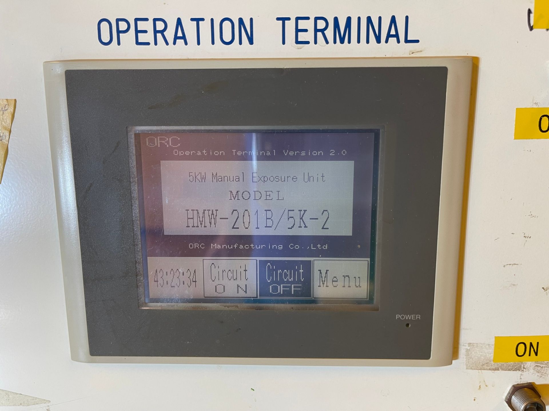 ORC MODEL HMW201B/5K-2 (5K-1EC) AUTOMATED DOUBLE SIDED EXPOSURE 5KW UNIT, 480V, 3PH, 60HZ, S/N - Image 2 of 7