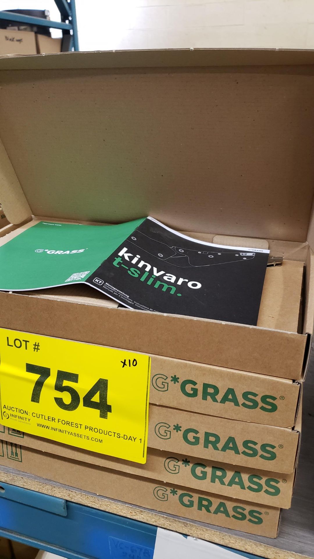 BOXES OF GRASS KINVARO T SLIM S, SET WOOD PF1000-2250, SOFT-CLOSE, ICE HARDWARE (SUBJECT TO BULK BID