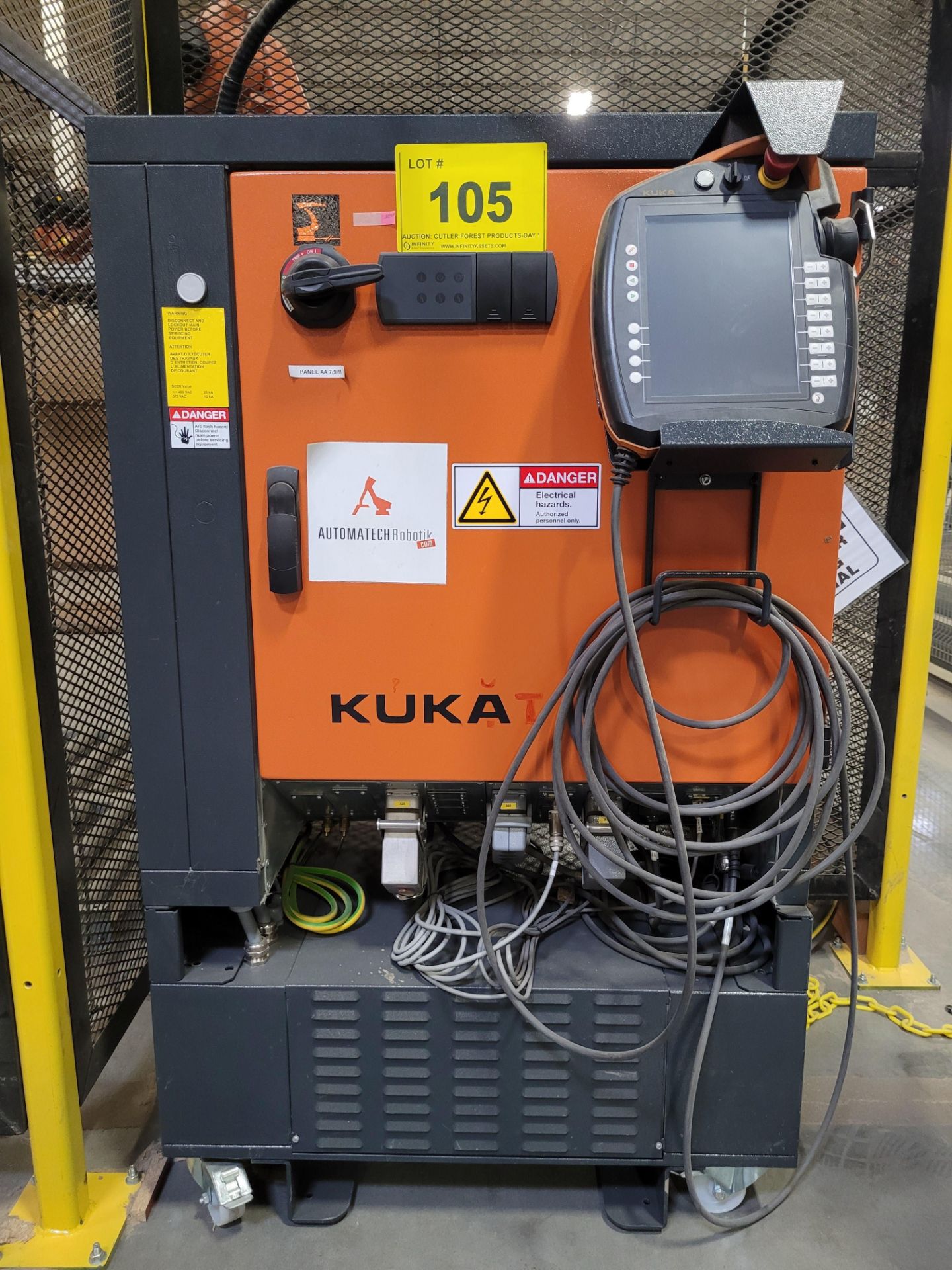 2015 KUKA KR 120 R3200 PA 5-AXIS ROBOTIC PALLETIZING / LABEL SYSTEM, 120KG LOAD CAPACITY, 3195MM MAX - Image 8 of 23