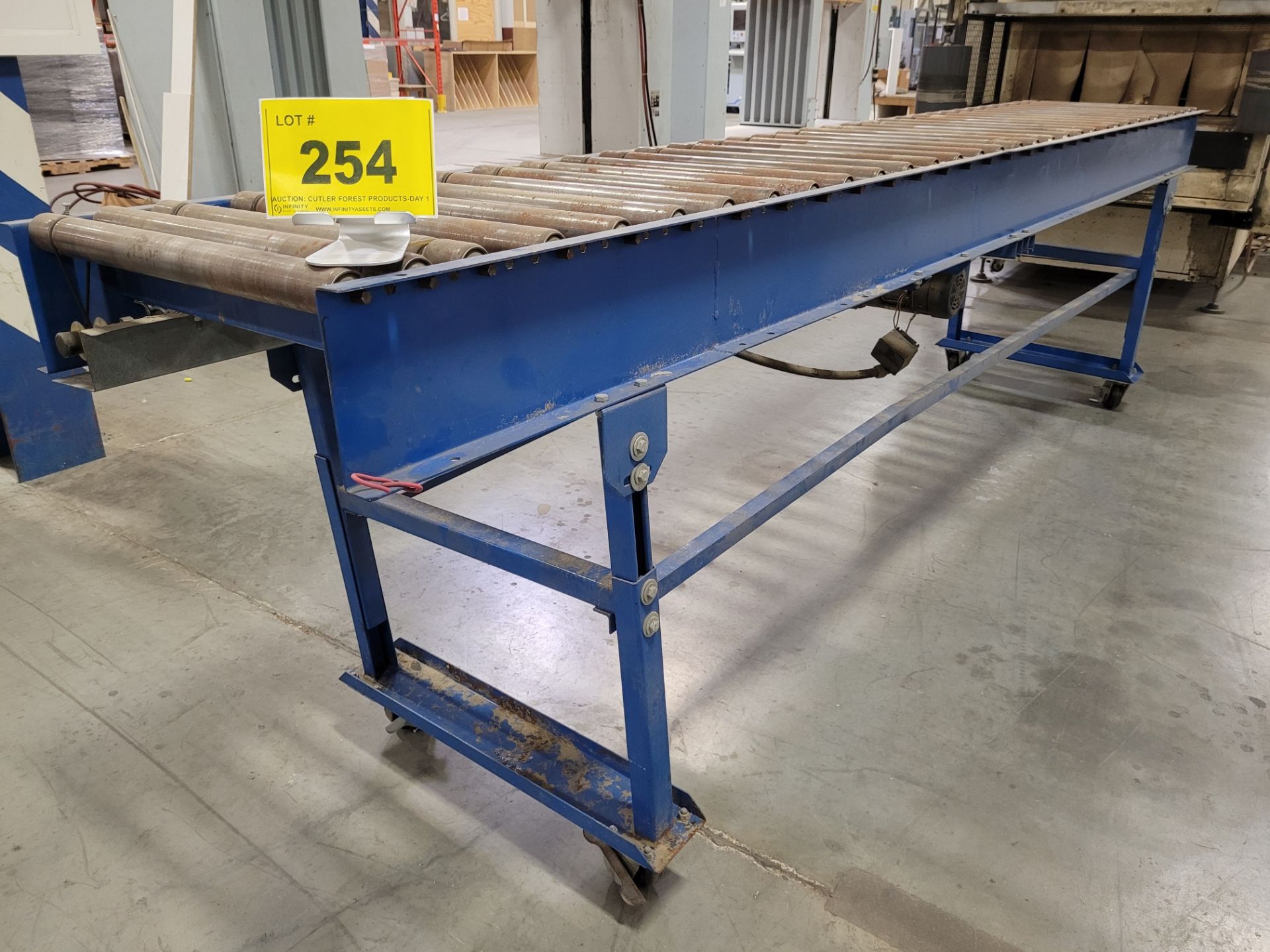 ELECTRIC ROLLER CONVEYOR, 24"W X 12'L