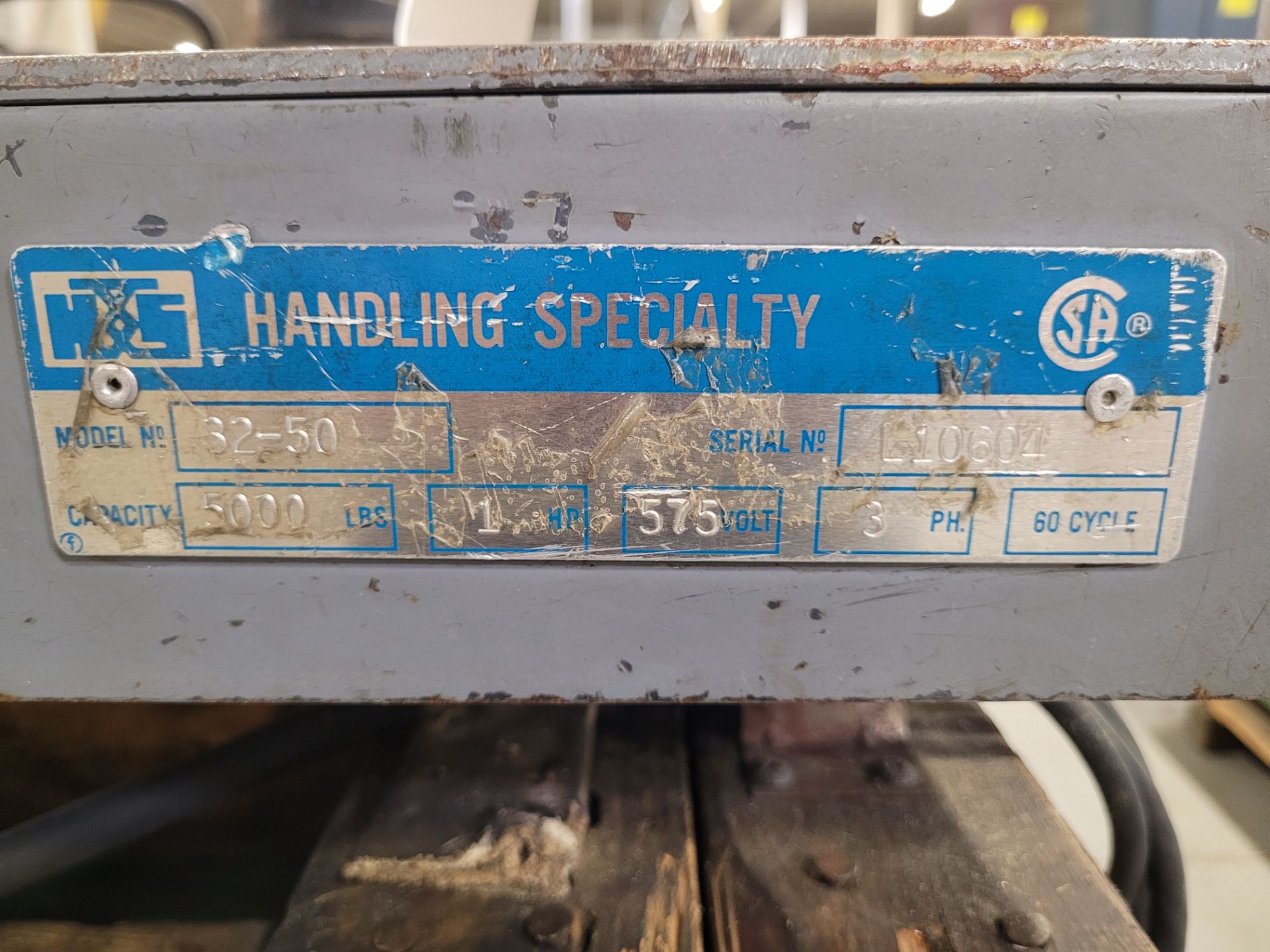 LOT OF (4) HANDLING SPECIALTY SCISSOR LIFT TABLES (CONDITION UNKNOWN) - Image 3 of 5