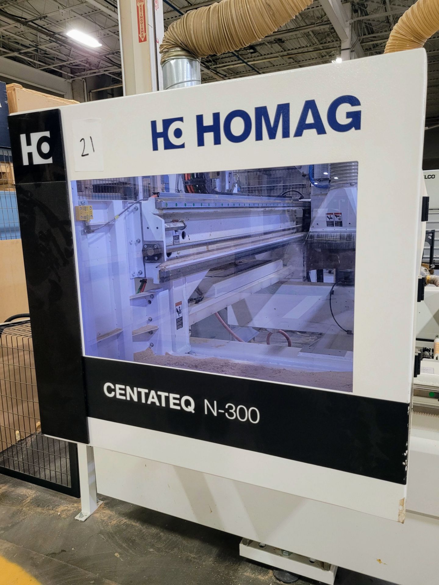 2020 HOMAG CENTATEQ N-300 NESTED-BASED CNC ROUTER, 5' X 10' TABLE, 10 KW (13.4 HP) ROUTER SPINDLE,