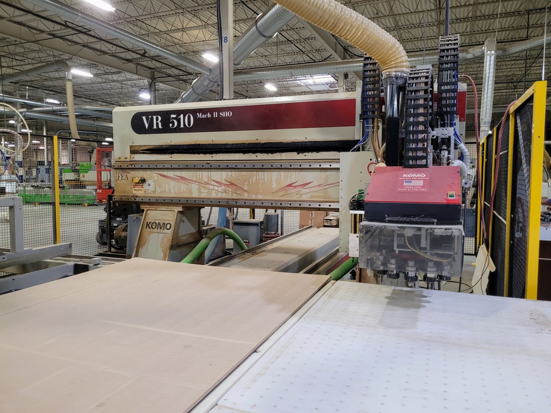 2006 KOMO VR510 MACHI II CNC ROUTER, 60" X 120" VACUUM TABLE, 16HP ATC VARIABLE SPEED SPINDLE, 10- - Image 2 of 12