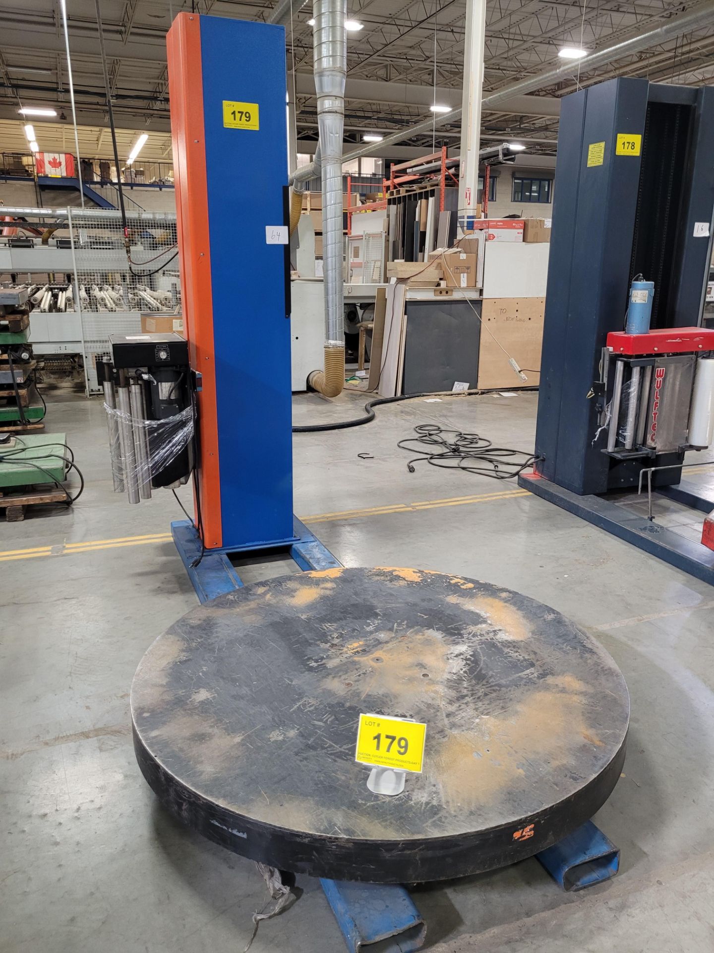 FOX C4 48" TURNTABLE TYPE AUTOMATIC PALLET WRAPPER, S/N: C4-092412-166