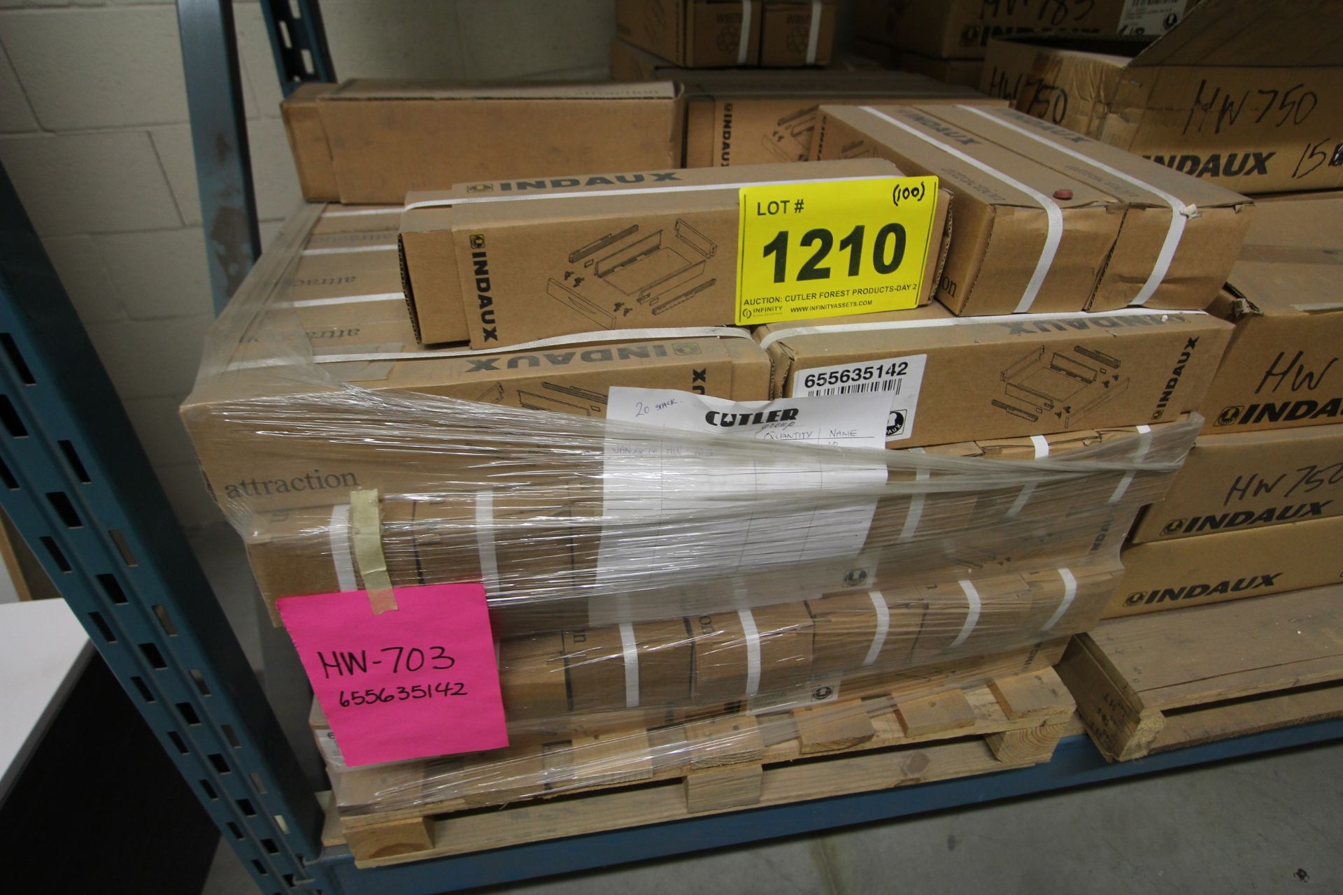 PALLET OF APPROX. (100) INDAUX ATTRACTION DRAWERS