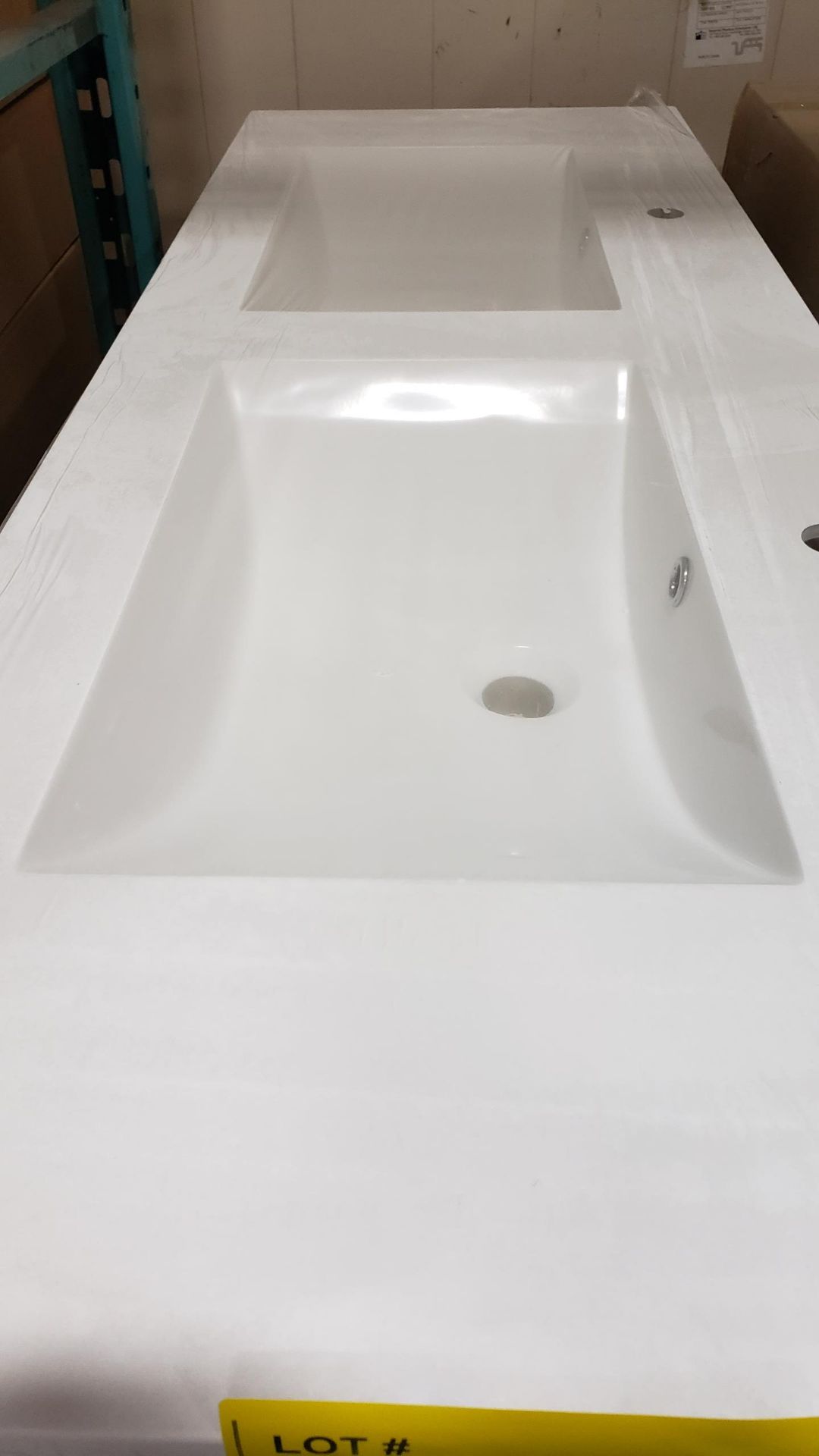 DOUBLE BASIN SINK, 21.5" X 60" - Image 2 of 2