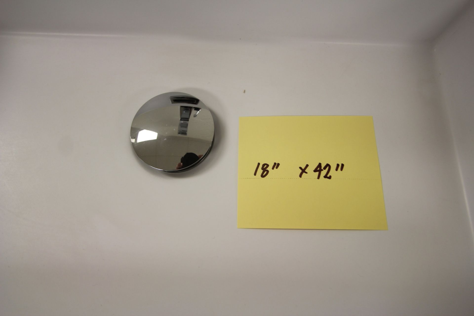 SHOWROOM DISPLAY FLOATING BATHROOM VANITY W/ SINK, FAUCET, CUPBOARDS, 18" X 42", BEACHWOOD - Image 4 of 4