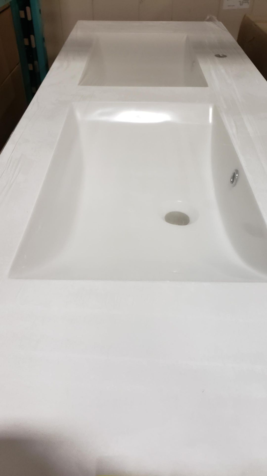 DOUBLE BASIN SINK, 21.5" X 60" - Image 2 of 2