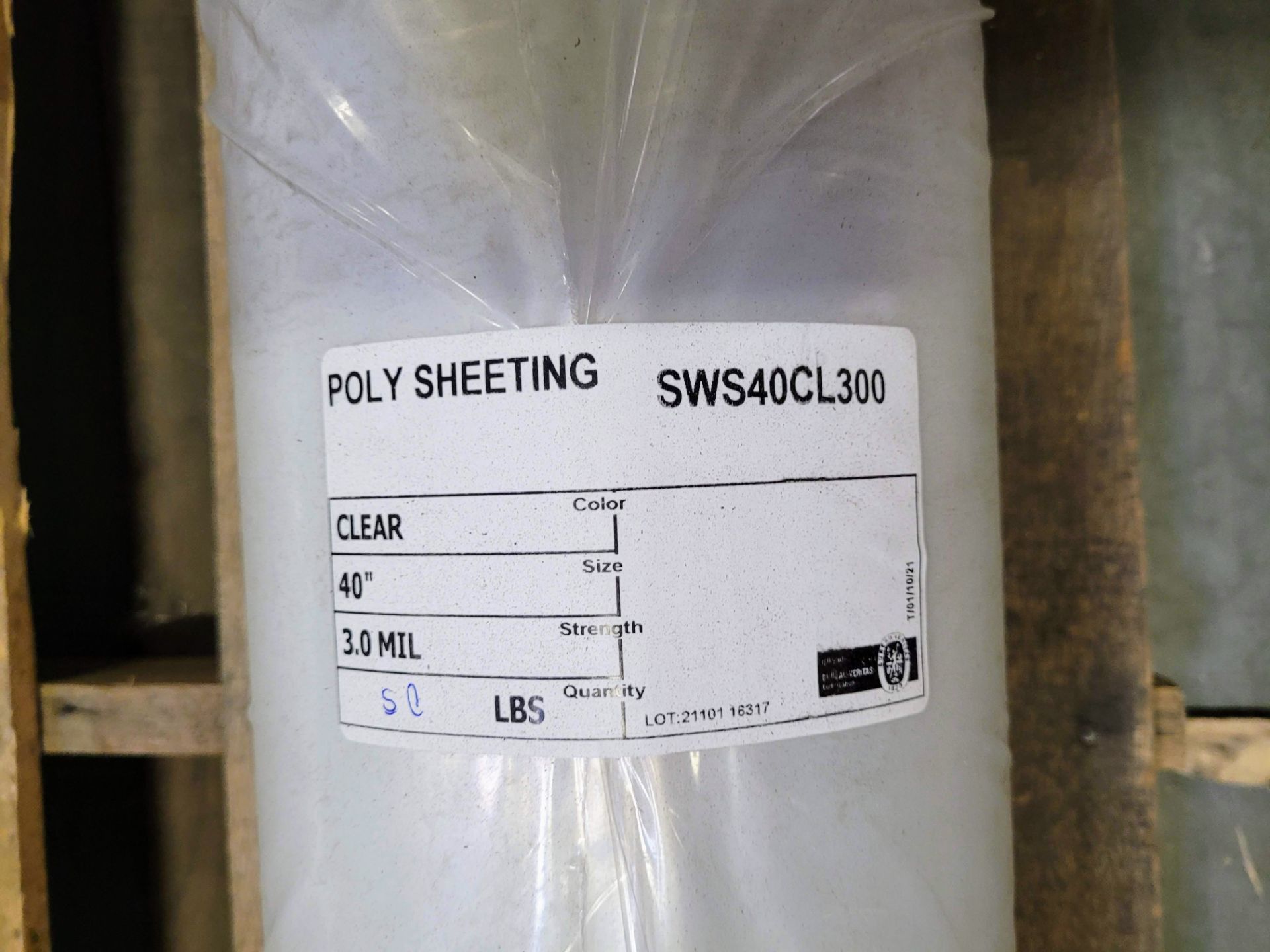LOT - CLEAR 40" POLY SHEETING - Image 2 of 2