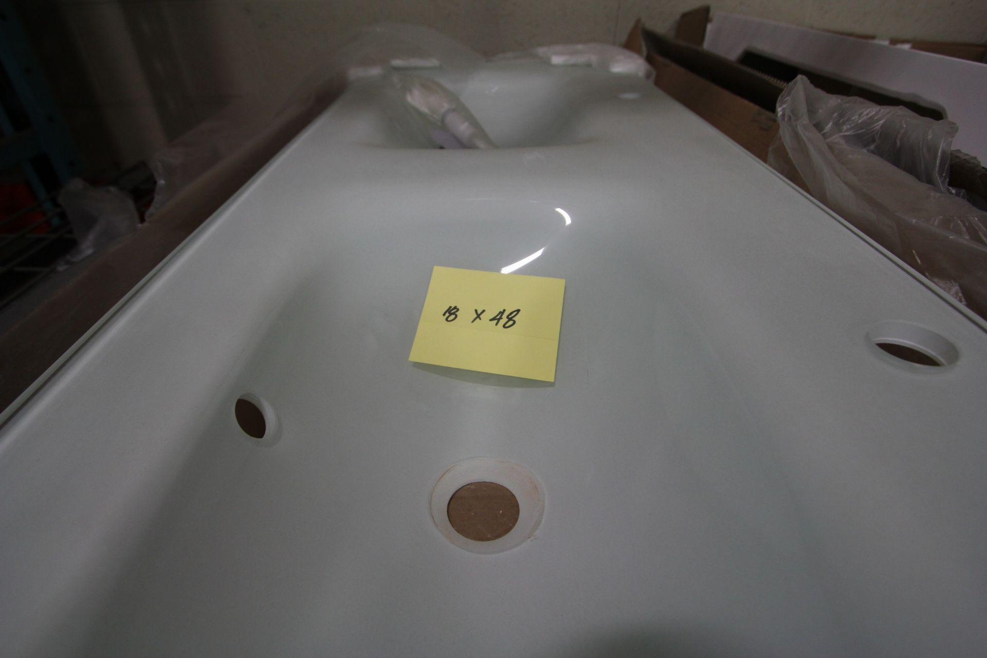 18" X 48" DOUBLE GLASS BASIN SINK - Image 2 of 2