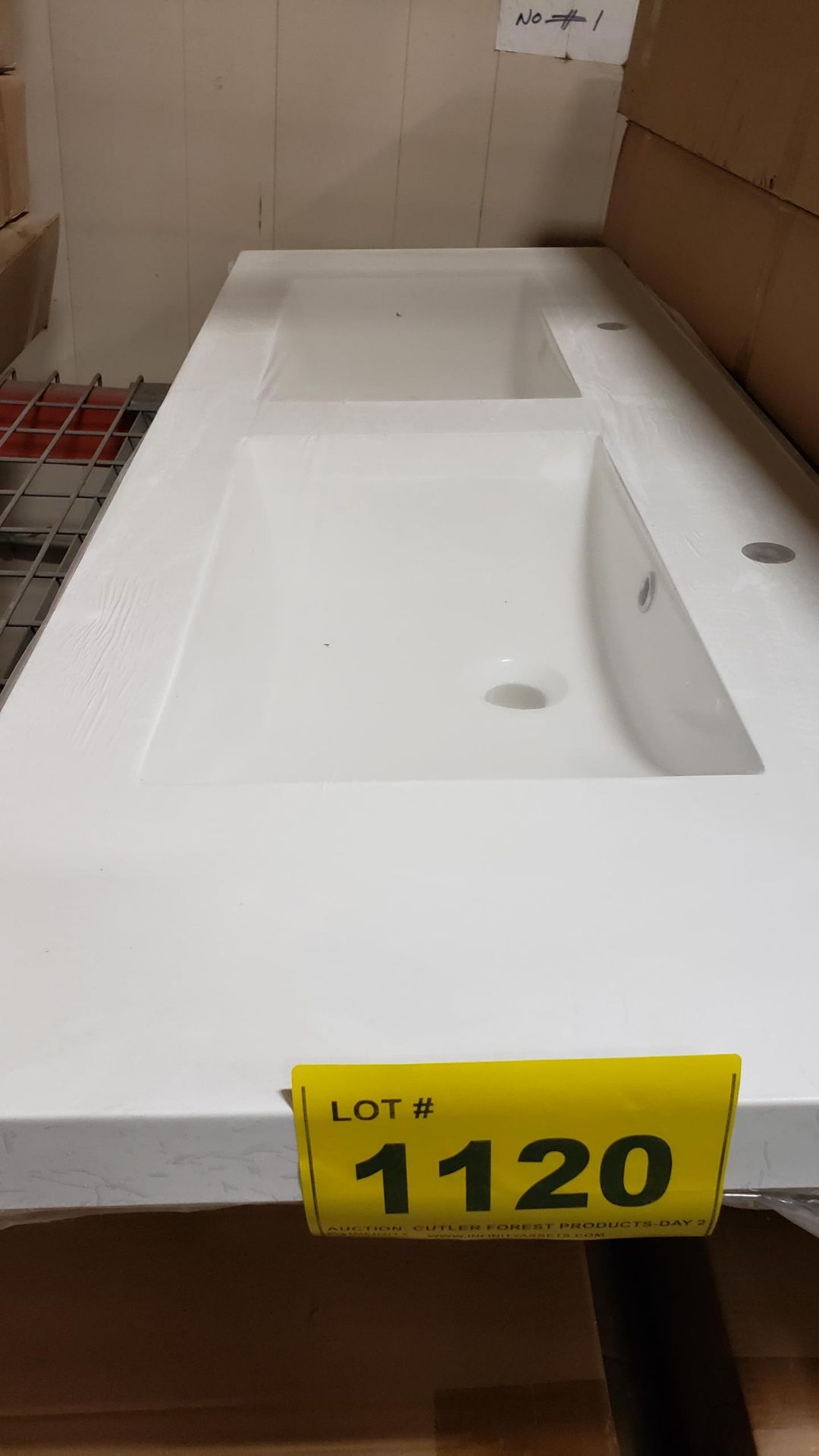 DOUBLE BASIN SINK, 21.5" X 60"