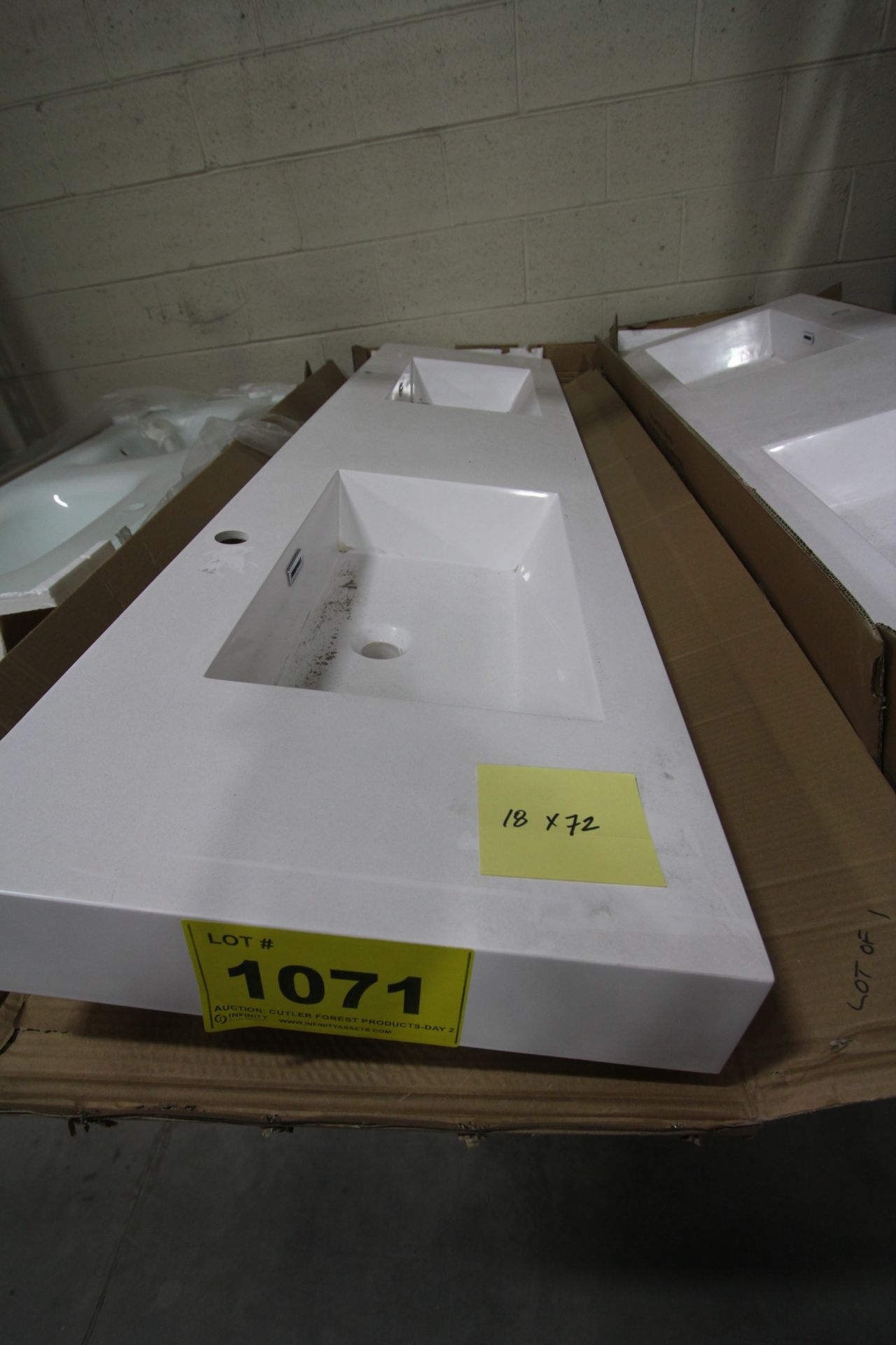 18" X 72" DOUBLE BASIN SINK