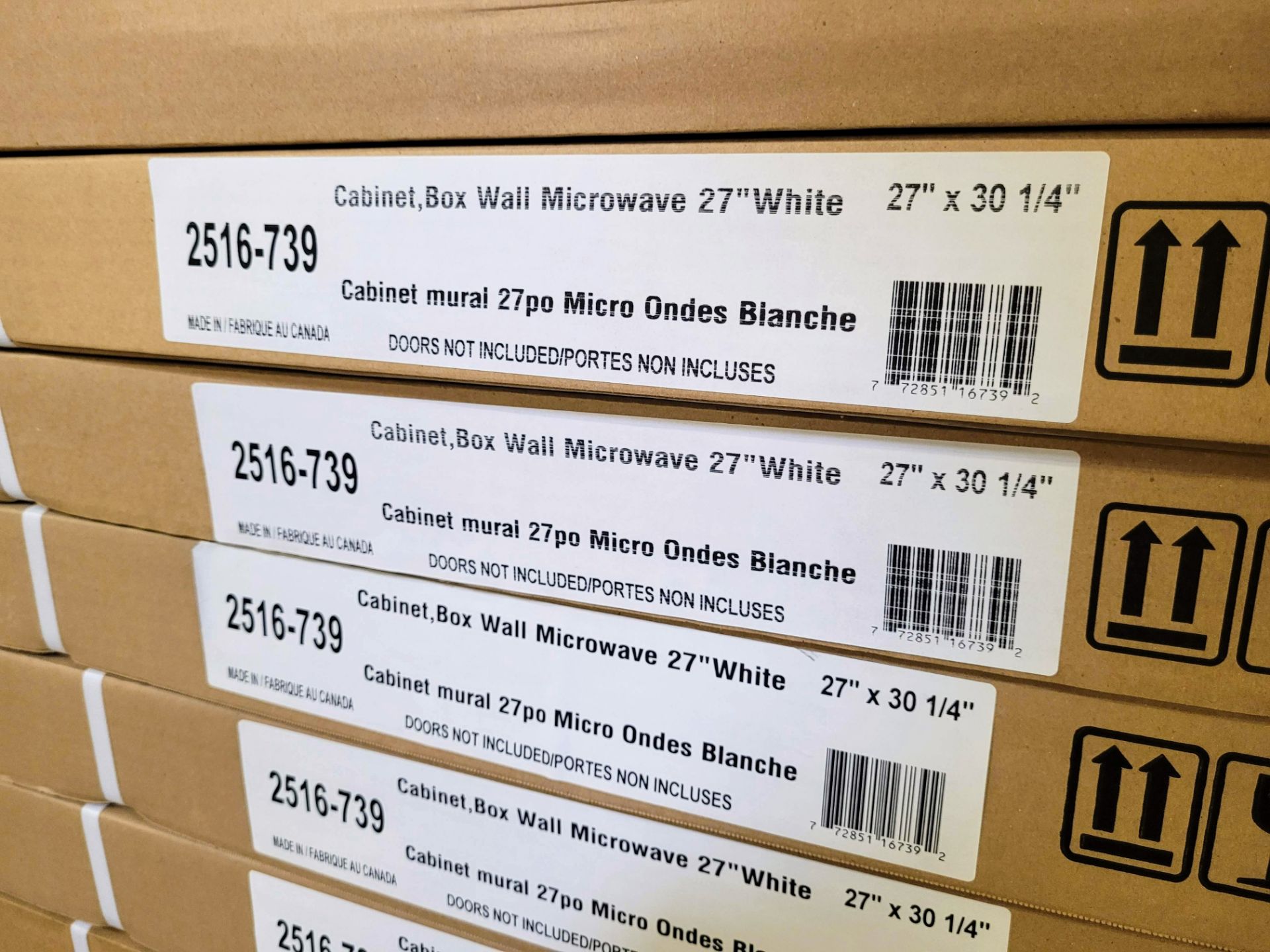 LOT - (12) MICROWAVE WALL BOX 27" WHITE - Image 2 of 2