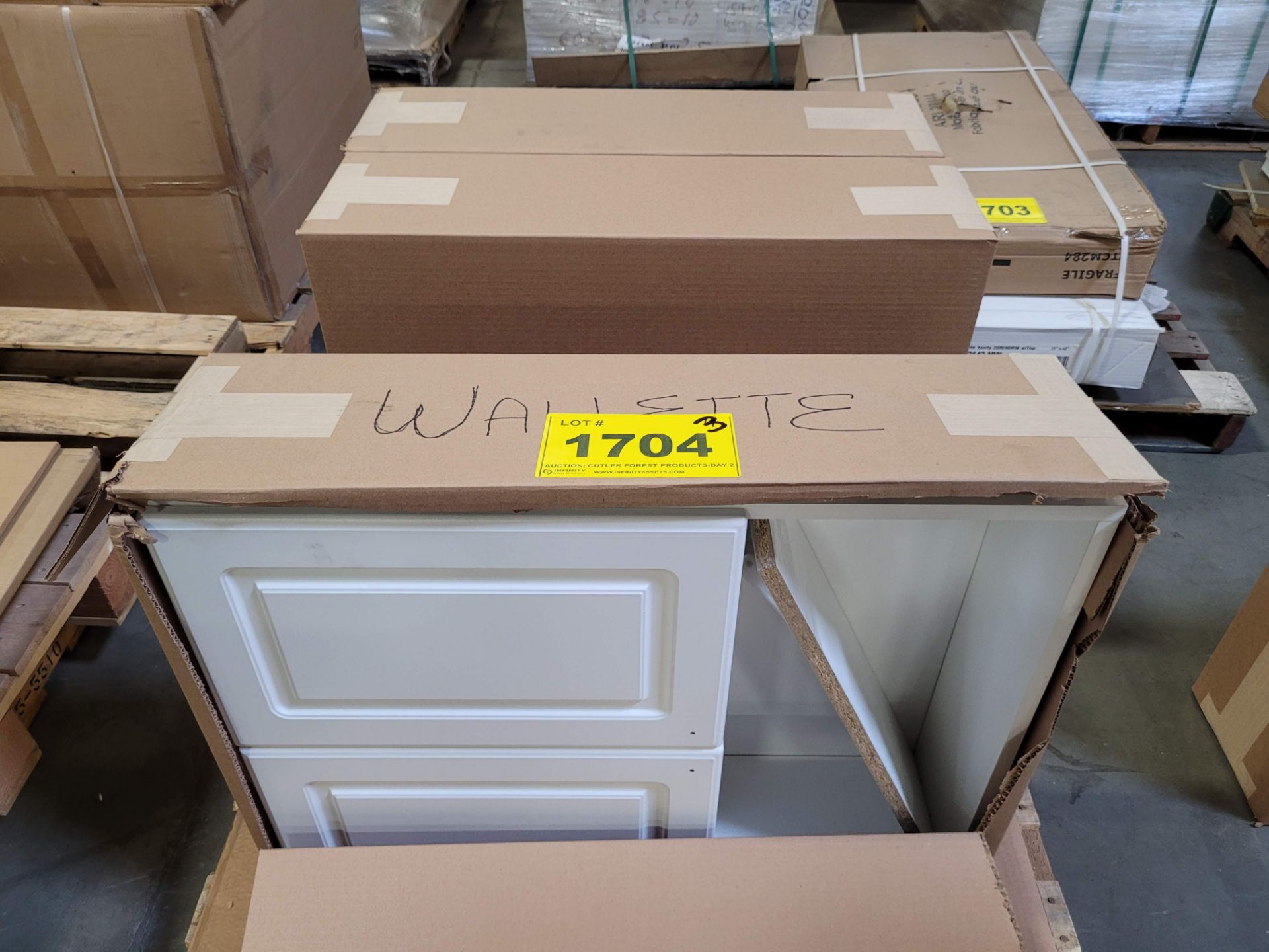 LOT - (3) WHITE UPPER CABINETS