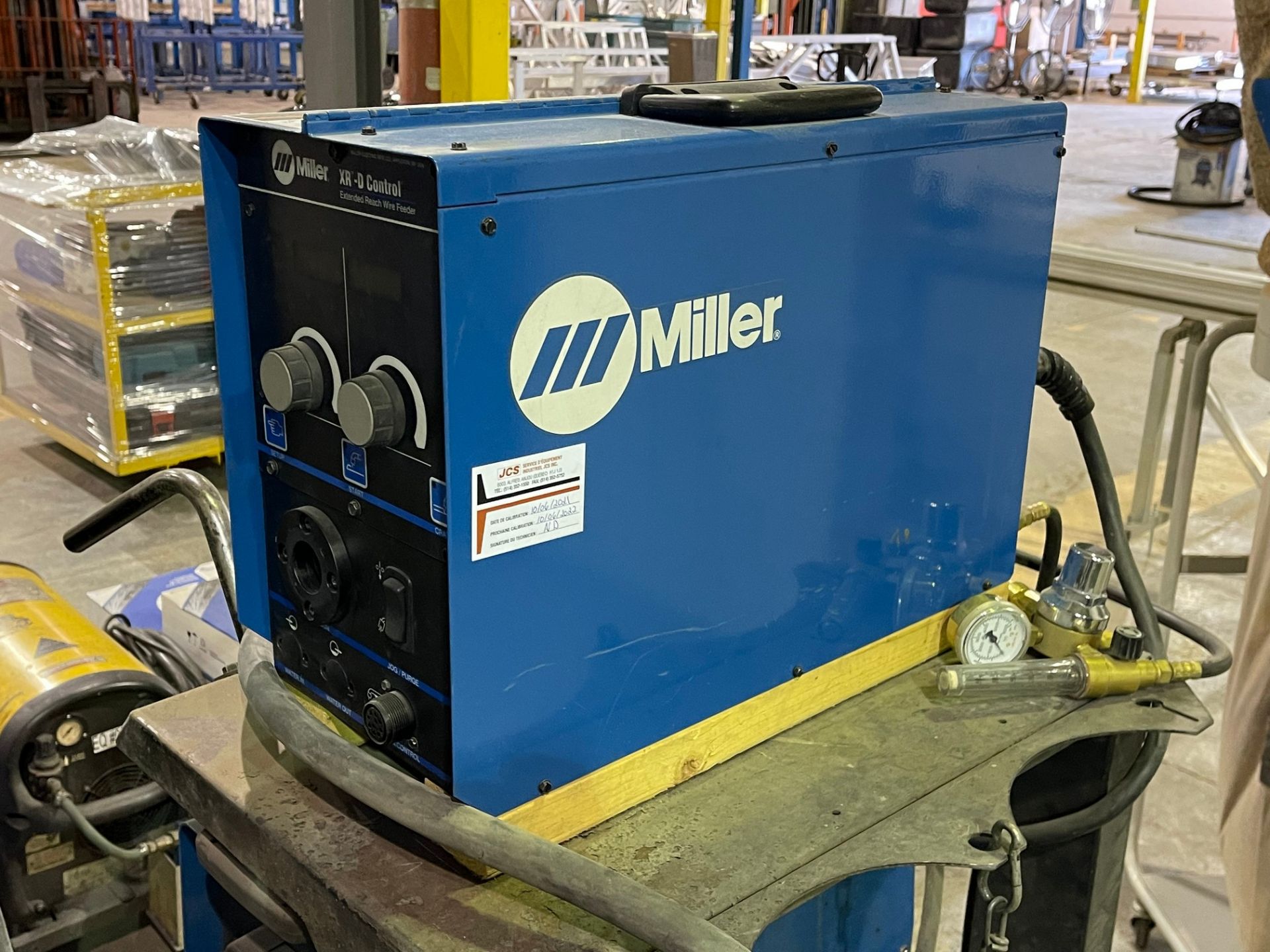 MILLER XMT 350 CC/CV WELDER W/ MILLER XR-D WIRE FEED CONTROL, S/N: LG010641A (RIGGING FEE $25) - Image 6 of 7