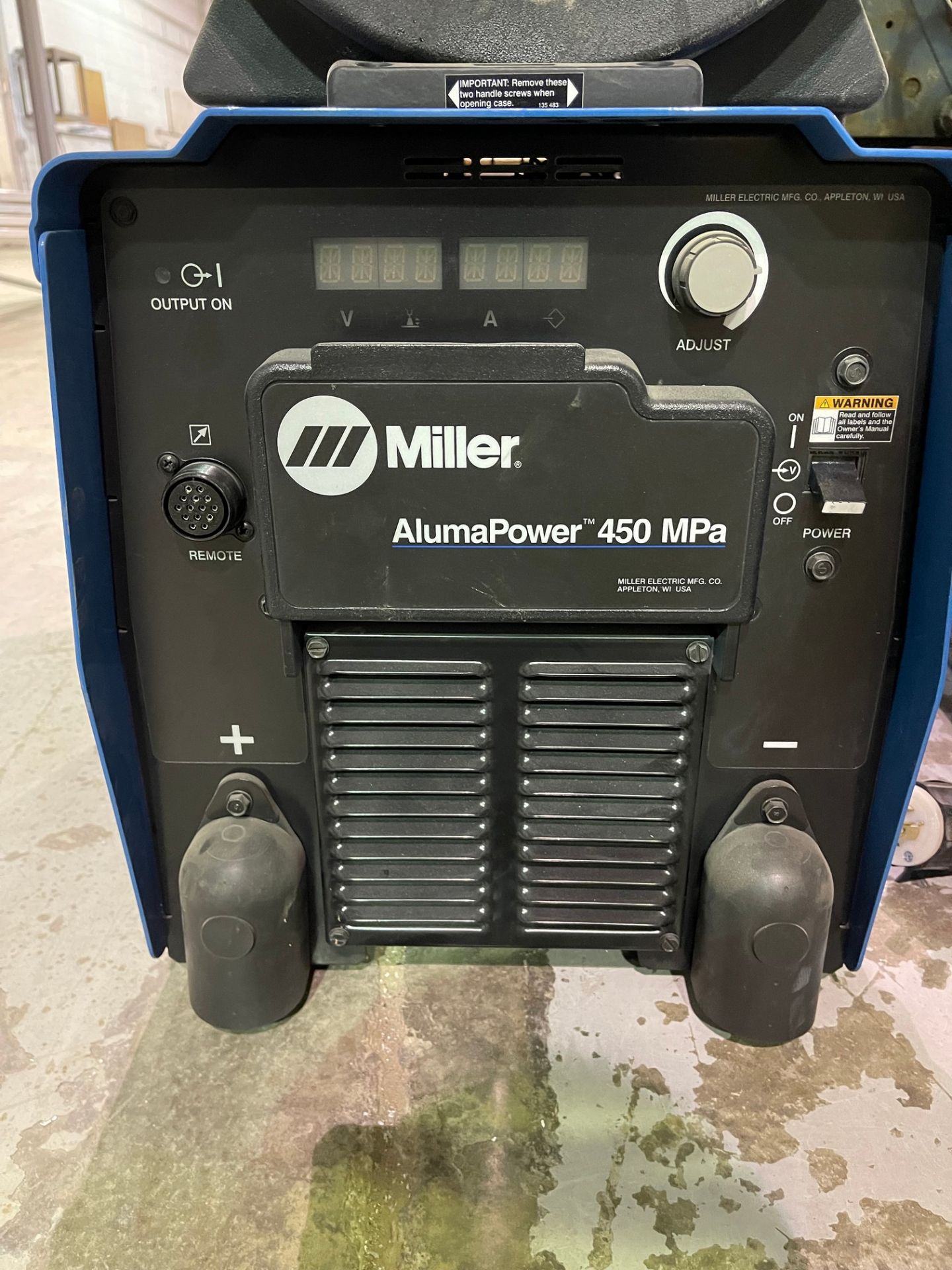 MILLER ALUMAPOWER 450 MPA WELDER W/ COOLMATE 4 (RIGGING FEE $25) - Image 2 of 6