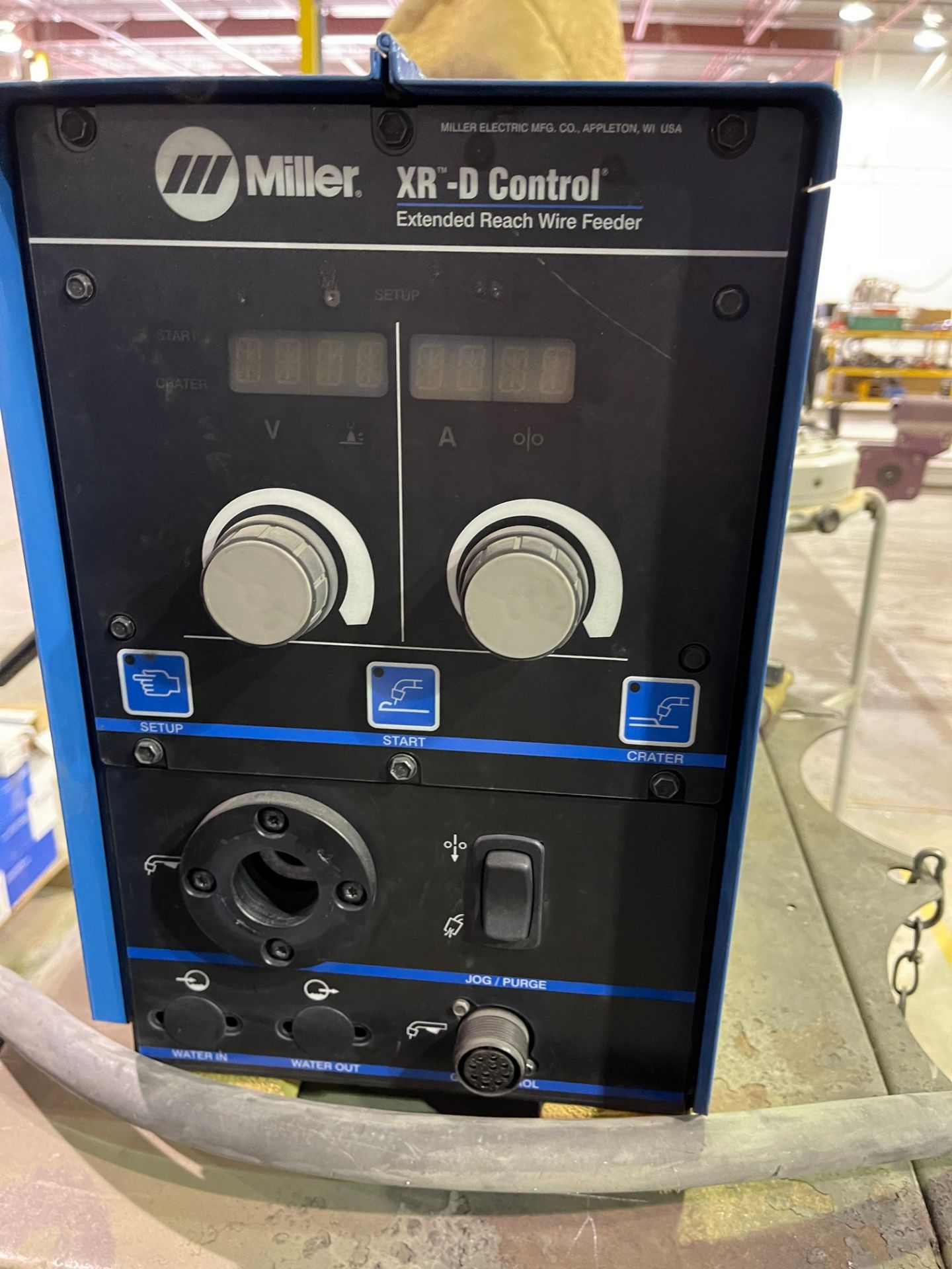 MILLER XMT 350 CC/CV WELDER W/ MILLER XR-D WIRE FEED CONTROL, S/N: LG010641A (RIGGING FEE $25) - Image 5 of 7