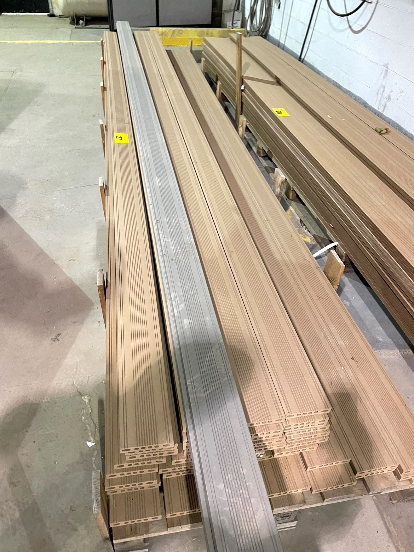 LOT - APPROX (40) PVC PLANKS 1" THICK - BROWN 16'L, GREY 19'L (RIGGING FEE $50) - Image 2 of 3