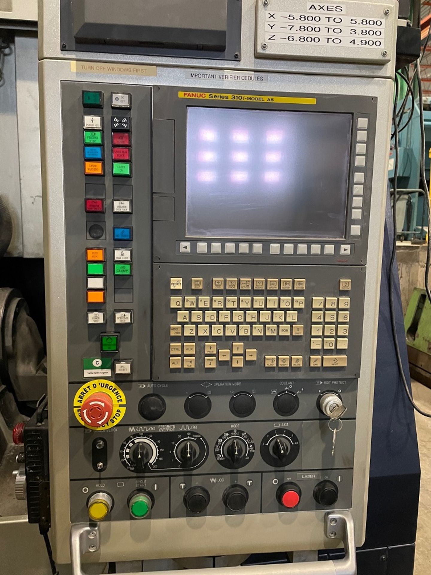 2008 MITSUI SEIKI VLD-300 / LASER DRILL / SN: 101 / 3 PHASE 400 VOLT / FANUC SERIES 310I-MODEL - Image 5 of 17