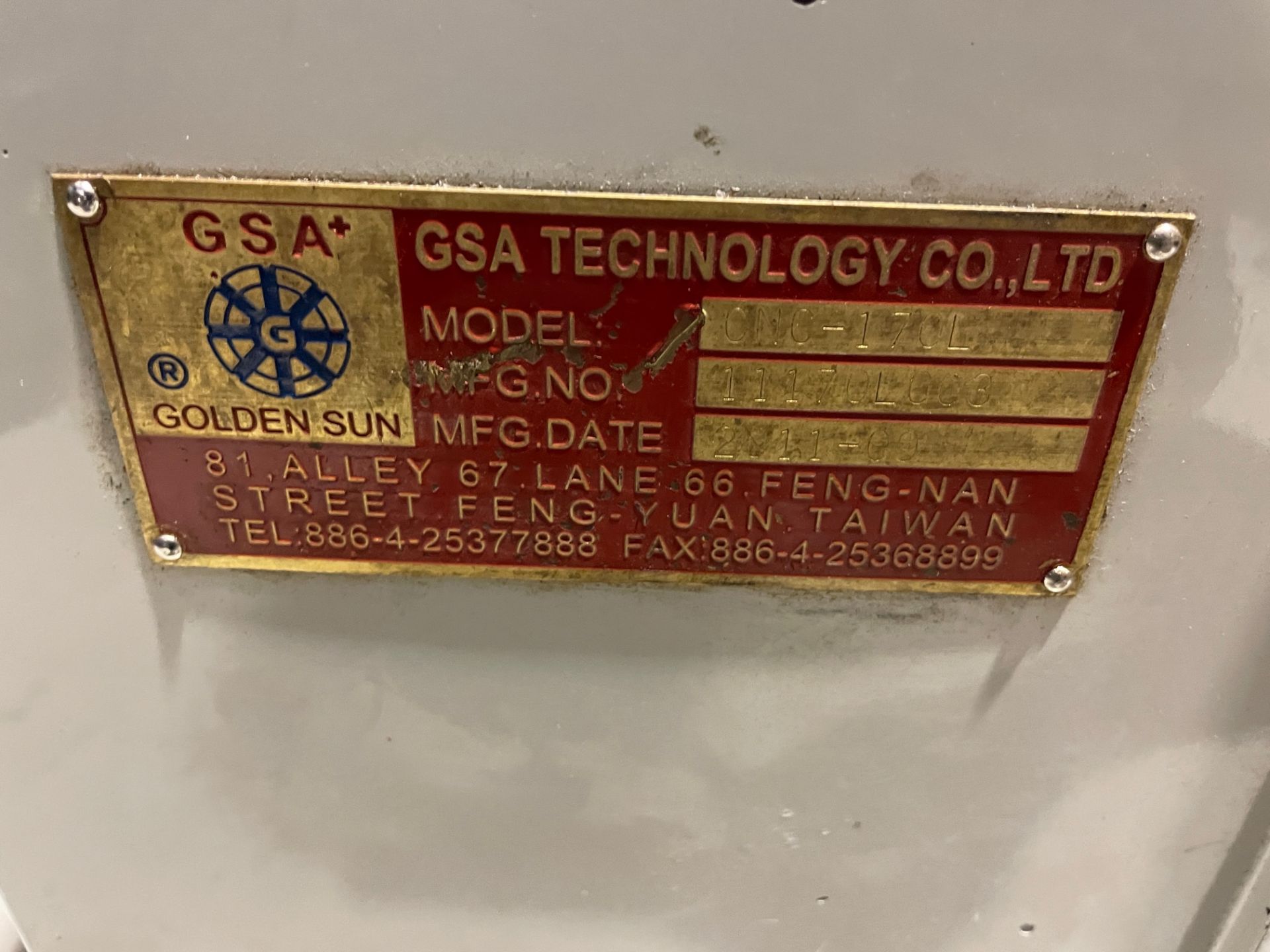 2011 GSA TECHNOLOGY / ROTARY TABLE / CNC-170L / SN: 11170L003 (LOCATED AT 1731 RTE. HARWOOD, - Image 4 of 4