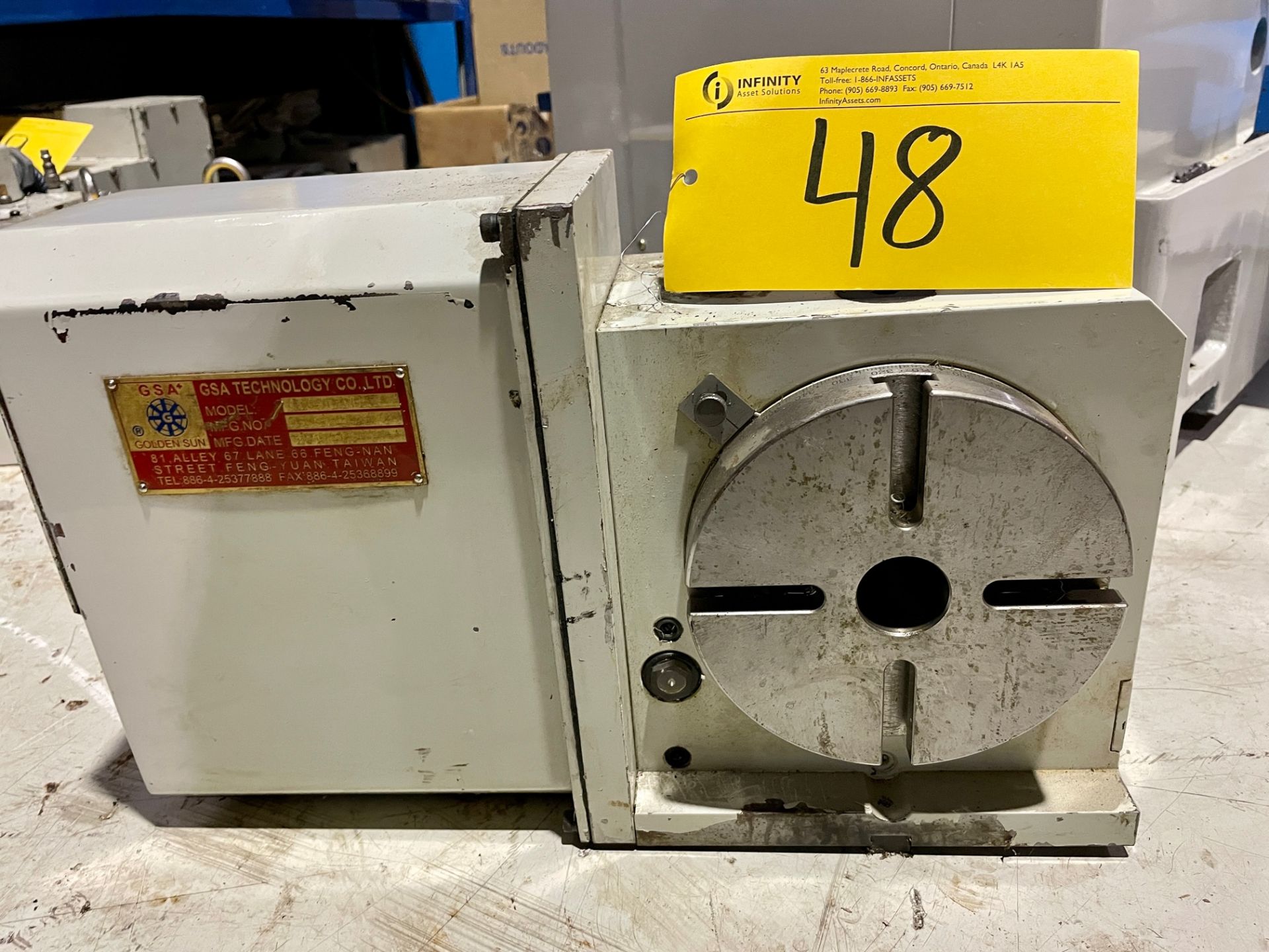 2011 GSA TECHNOLOGY / ROTARY TABLE / CNC-170L / SN: 11170L003 (LOCATED AT 1731 RTE. HARWOOD,