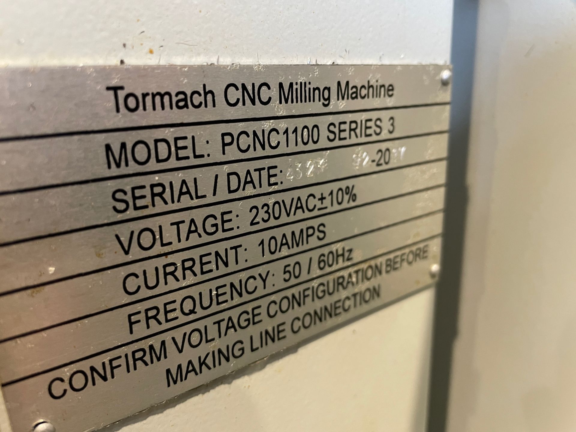 2017 TORMACH PCNC1100-SERIES3 / CNC MILLING / SN: 4323 / TABLE SIZE 34" X 9.5" / TRAVEL: 18"X9.5" - Image 9 of 12
