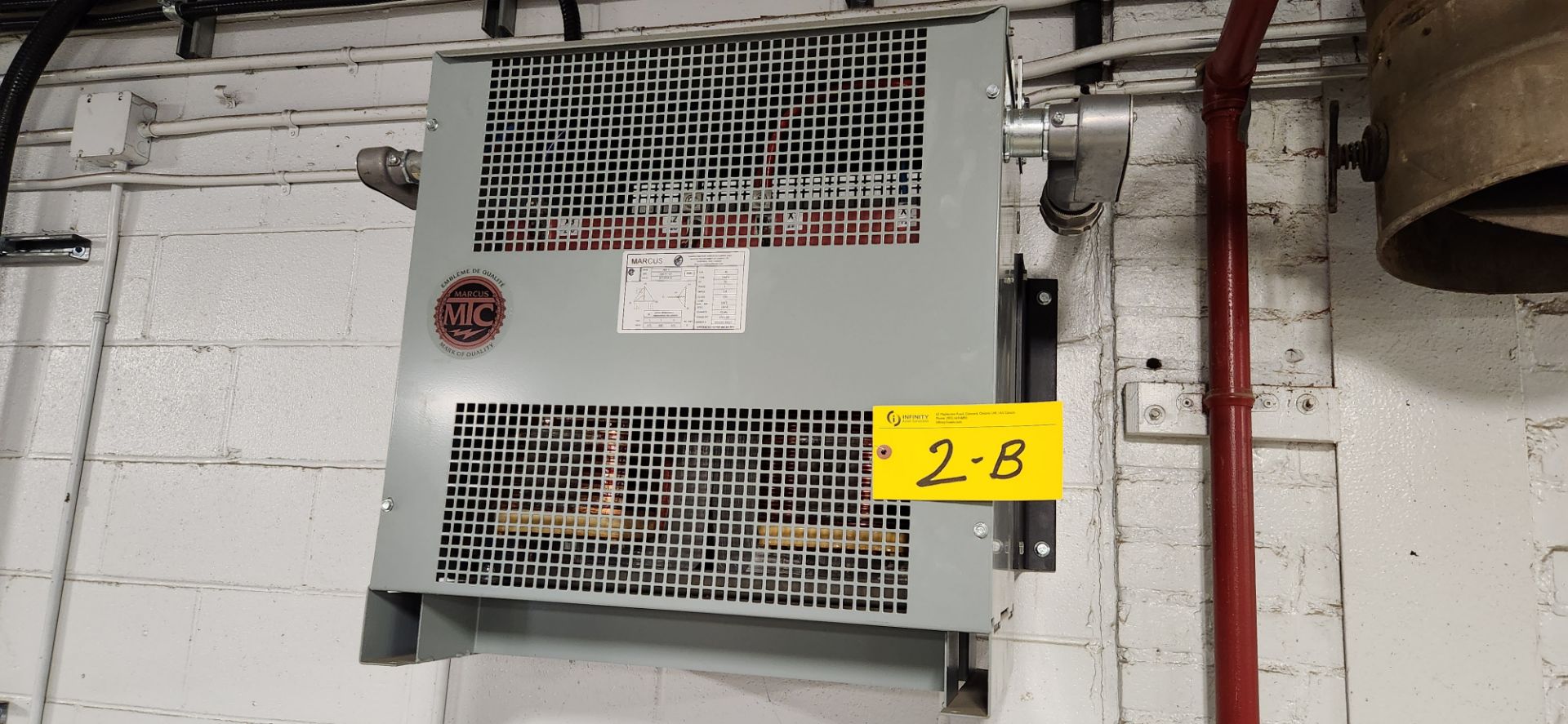 MARCUS 45KVA TRANSFORMER, 600V PRIMARY, 220Y/127 SECONDARY